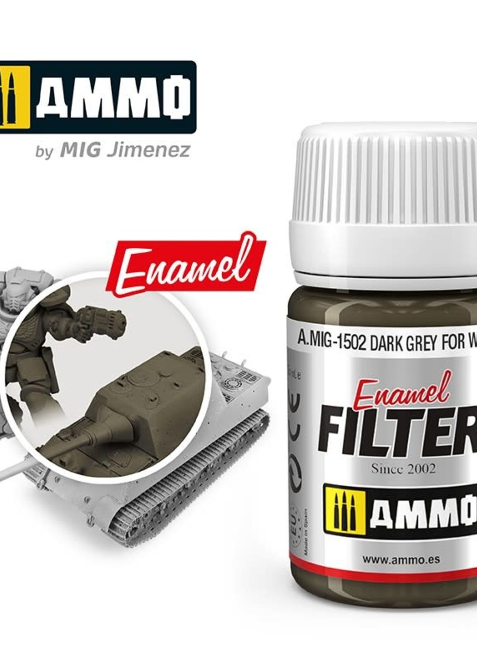 AMMO MIG AMMO MIG 1502 DARK GREY FOR WHITE JAR 35 ML