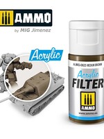 AMMO MIG AMMO MIG 0823 ACRYLIC FILTER MEDIUM BROWN JAR 15 ML (5/21) *