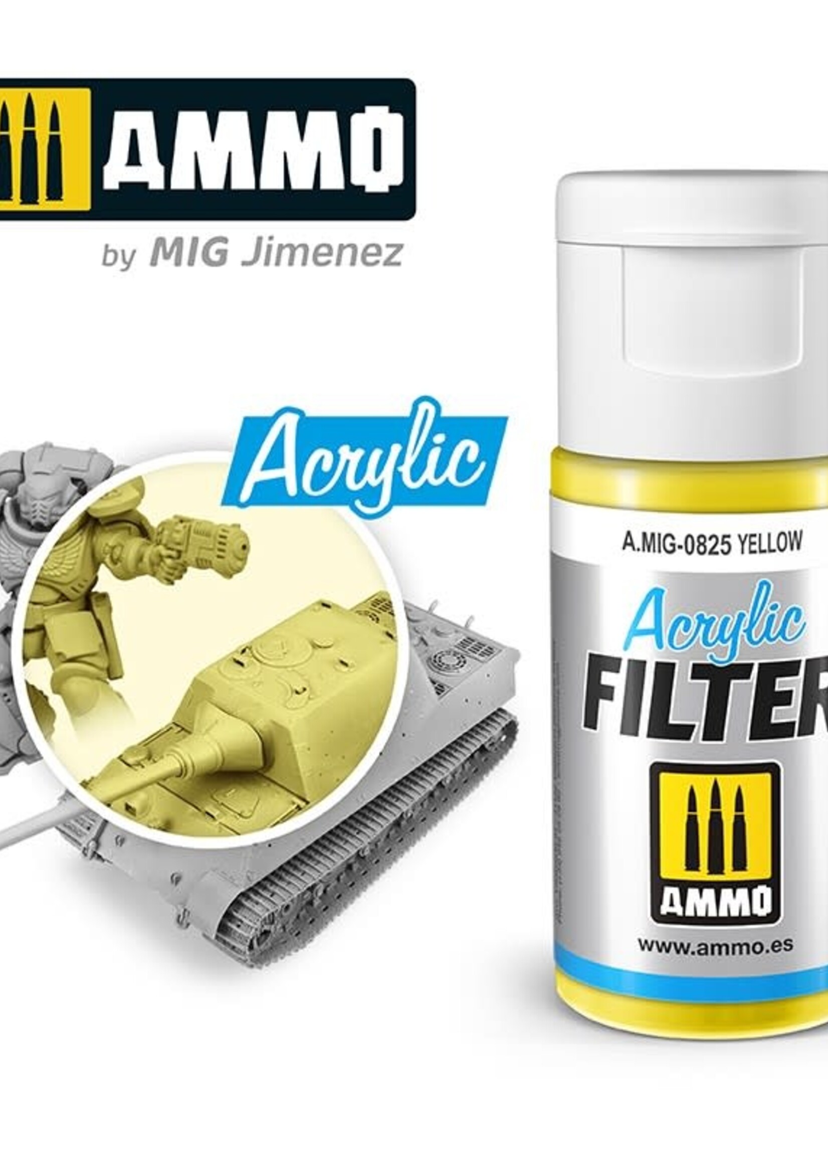 AMMO MIG AMMO MIG 0825 ACRYLIC FILTER YELLOW JAR 15 ML (5/21) *