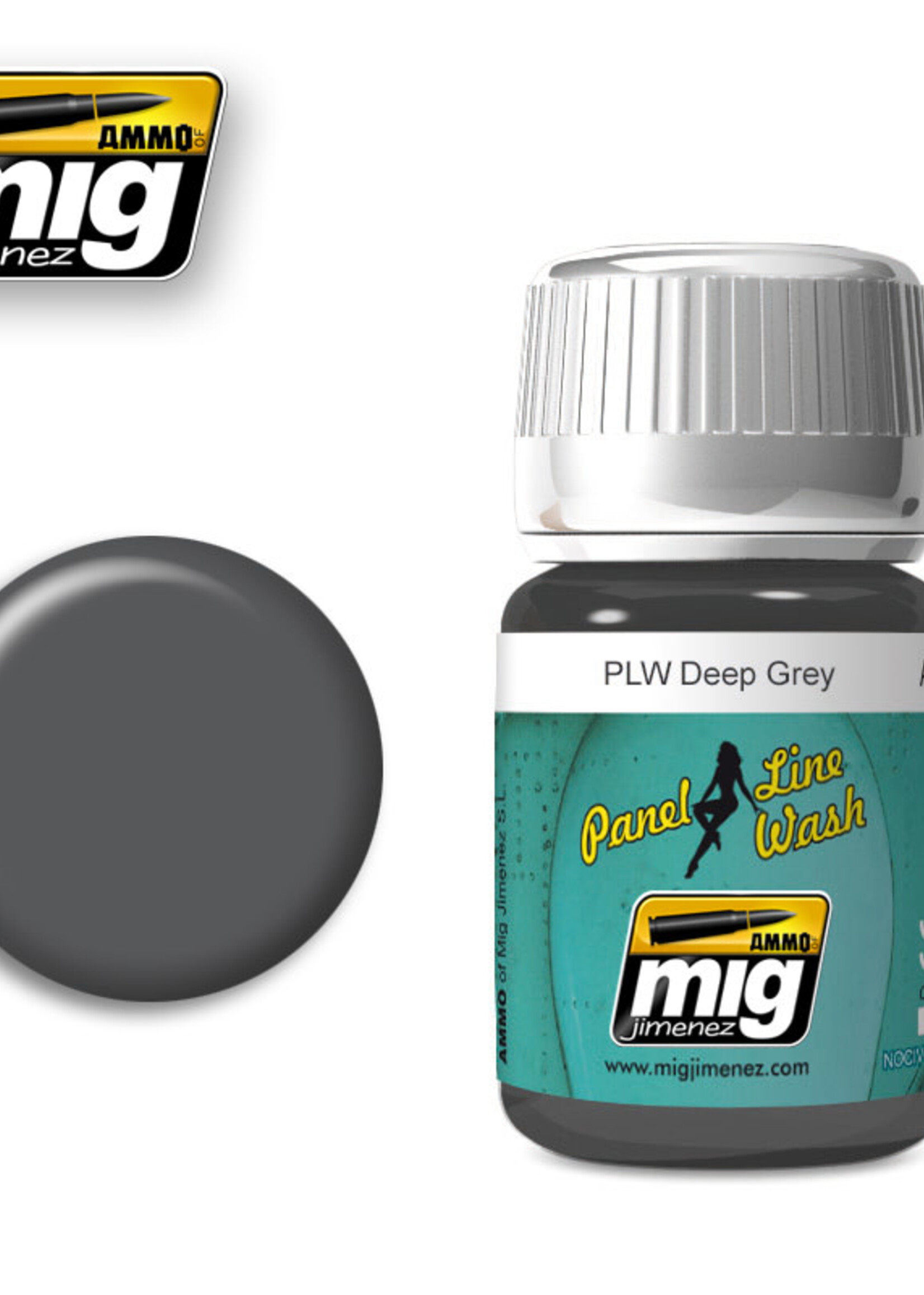 AMMO MIG AMMO MIG 1602 PANEL LINE WASH DEEP GREY JAR 35 ML