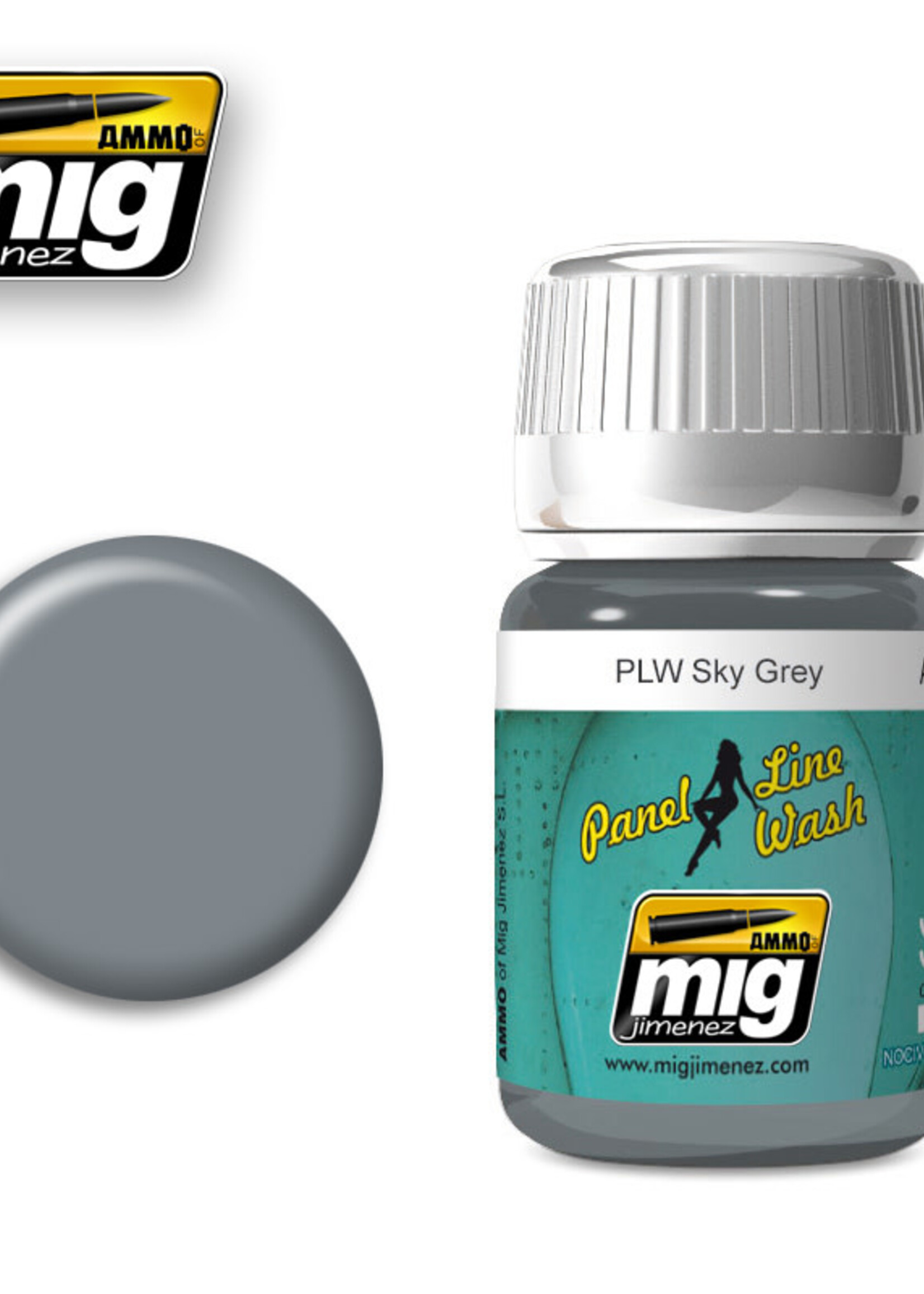 AMMO MIG AMMO MIG 1607 PANEL LINE WASH SKY GREY JAR 35 ML