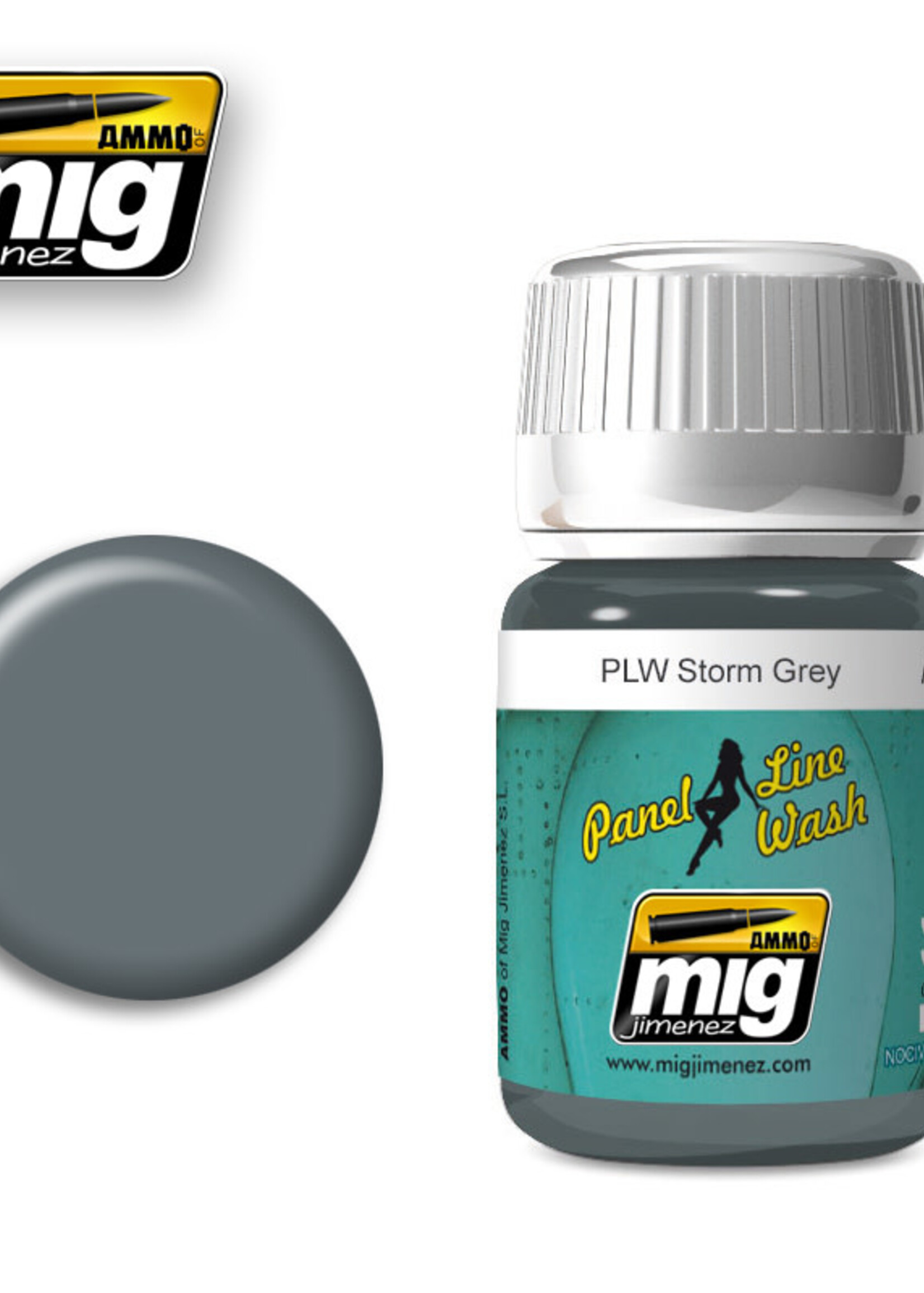 AMMO MIG AMMO MIG 1609 PANEL LINE WASH STORM GREY JAR 35 ML