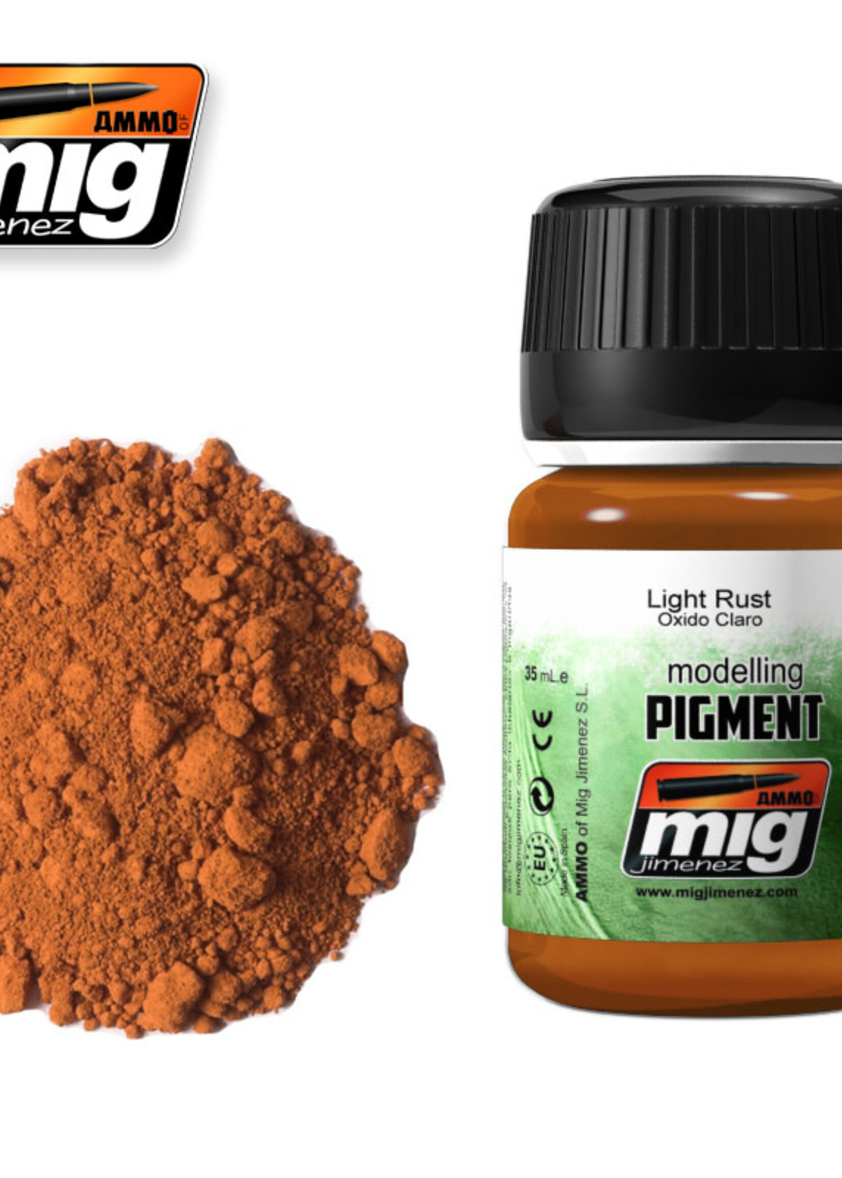 AMMO MIG AMMO MIG 3006 SUPERFINE PIGMENT LIGHT RUST JAR 35 ML