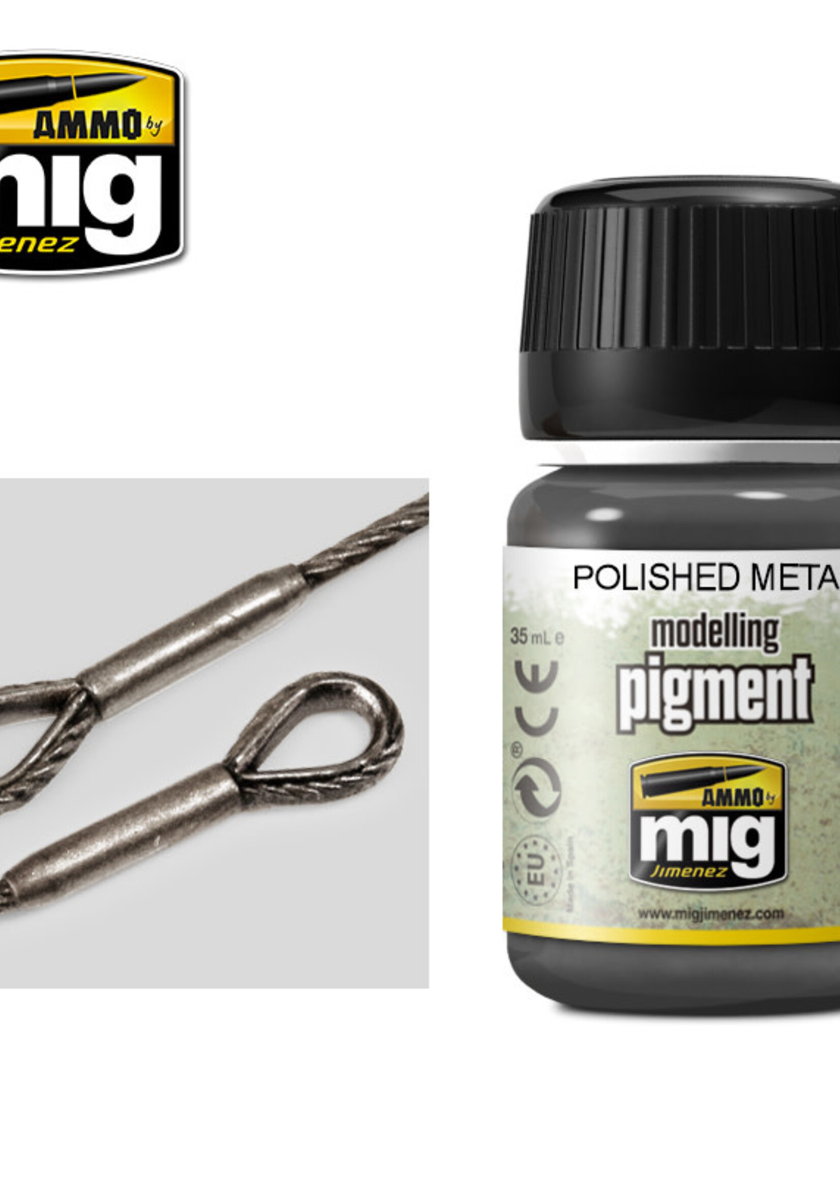 AMMO MIG AMMO MIG 3021 SUPERFINE PIGMENT POLISHED METAL JAR 35 ML