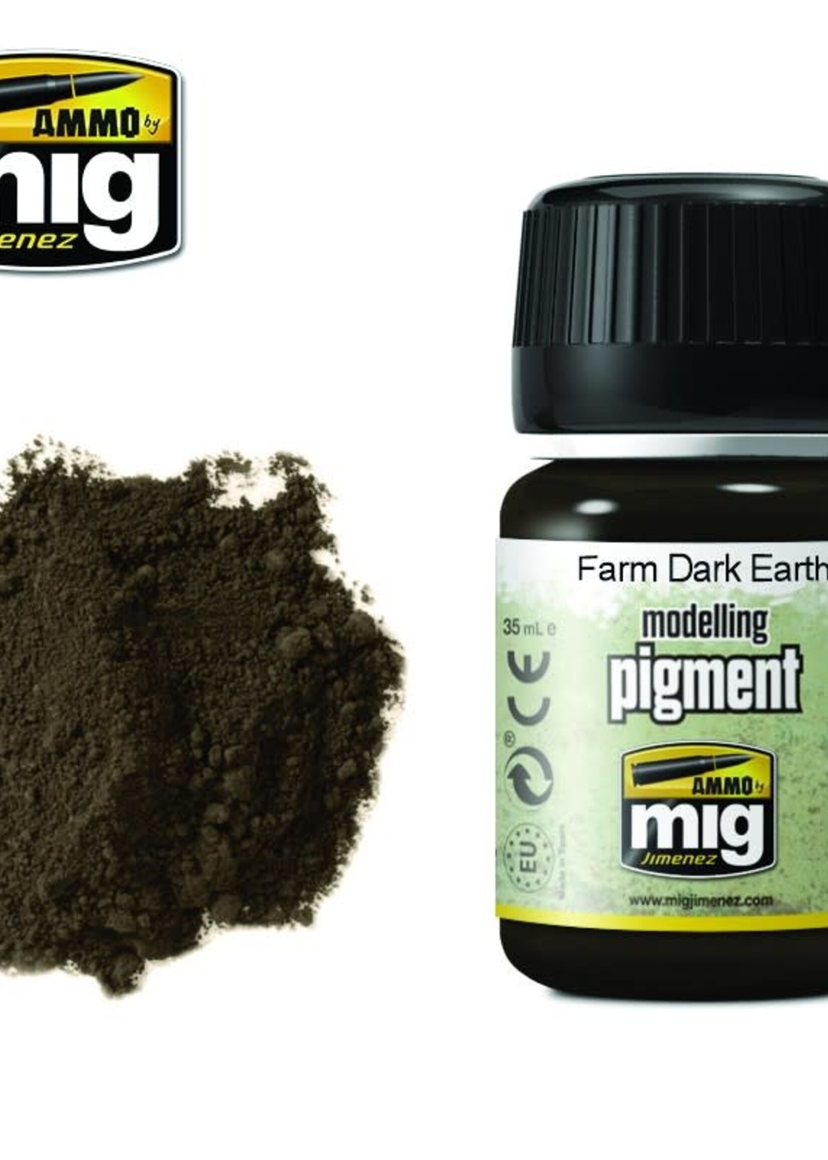 AMMO MIG AMMO MIG 3027 SUPERFINE PIGMENT FARM DARK EARTH JAR 35 ML