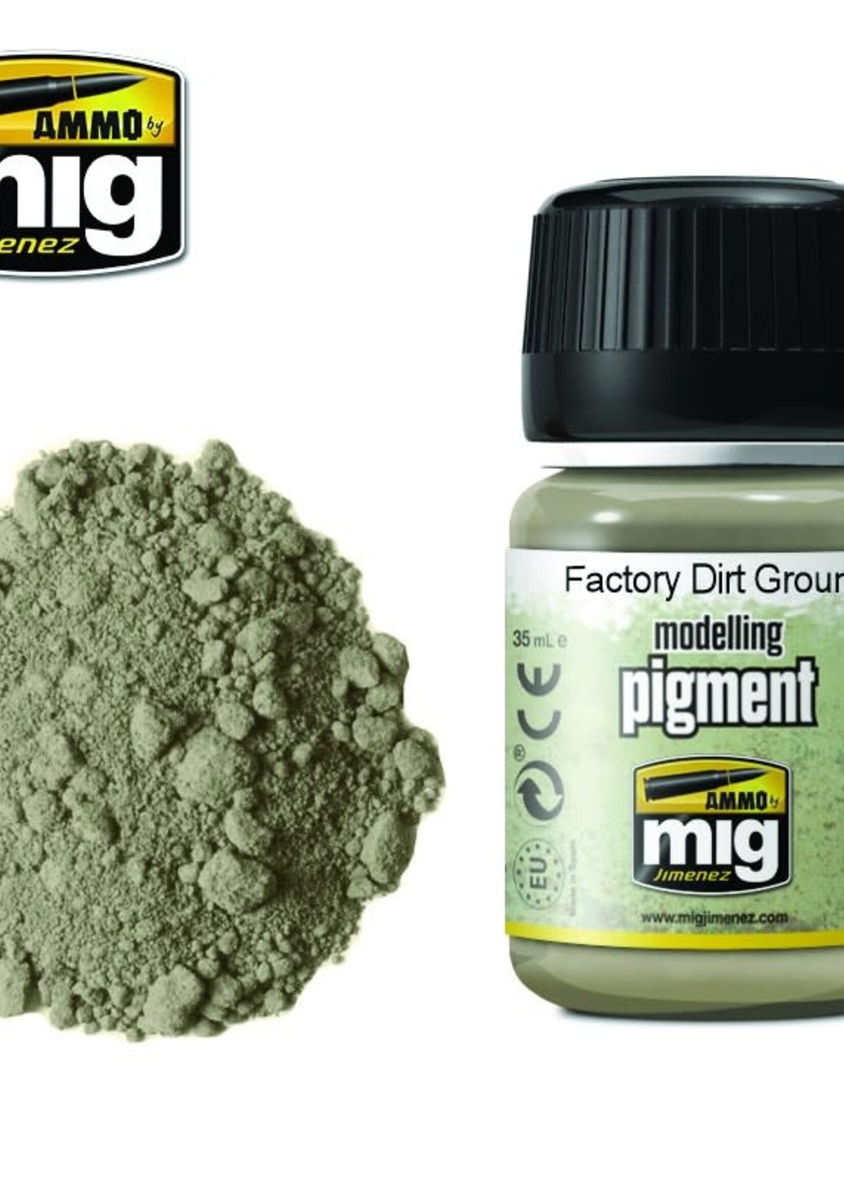 AMMO MIG AMMO MIG 3030 SUPERFINE PIGMENT FACTORY DIRT GROUND JAR 35 ML