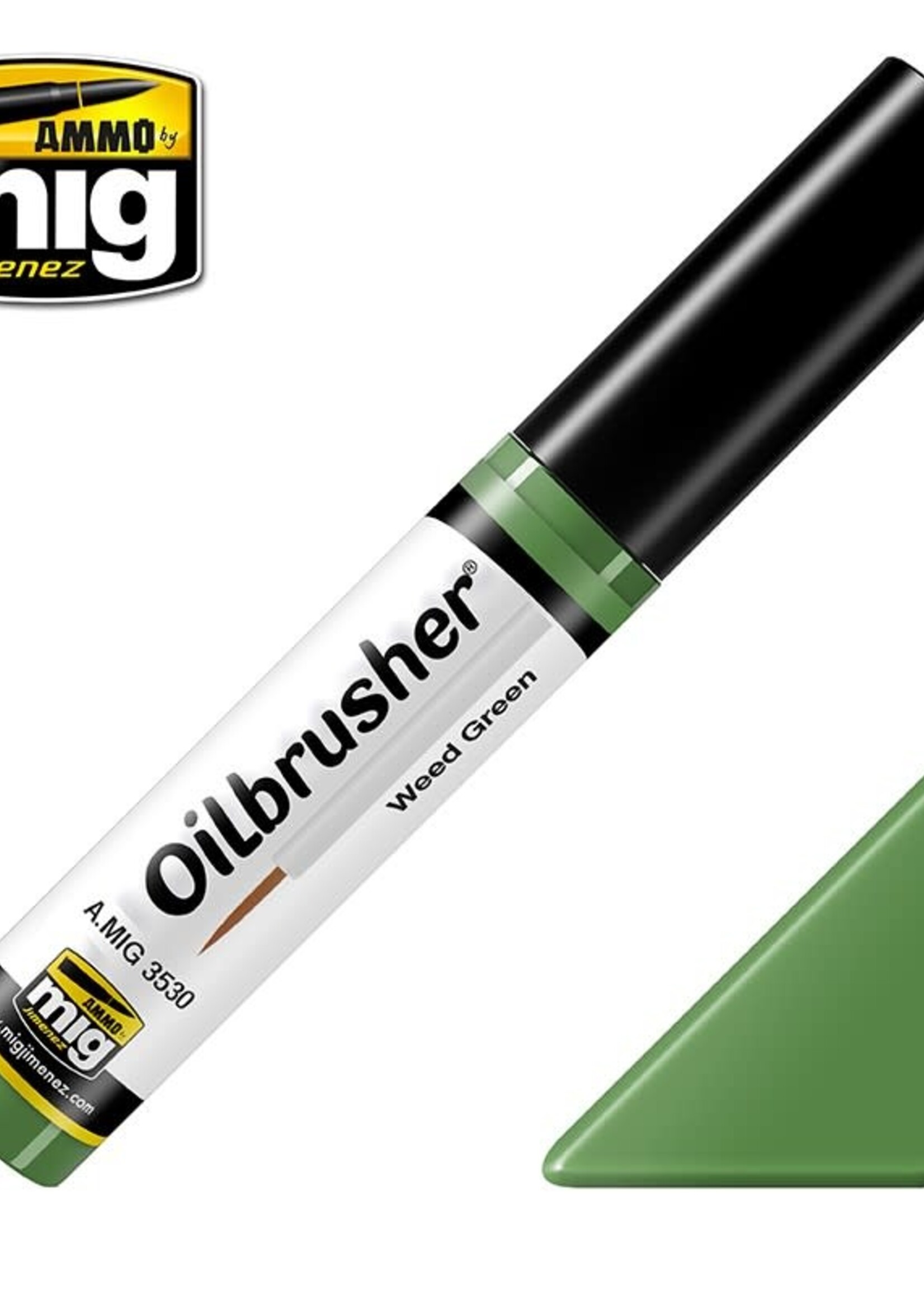 AMMO MIG AMMO MIG 3530 OILBRUSHERS WEED GREEN JAR 10 ML