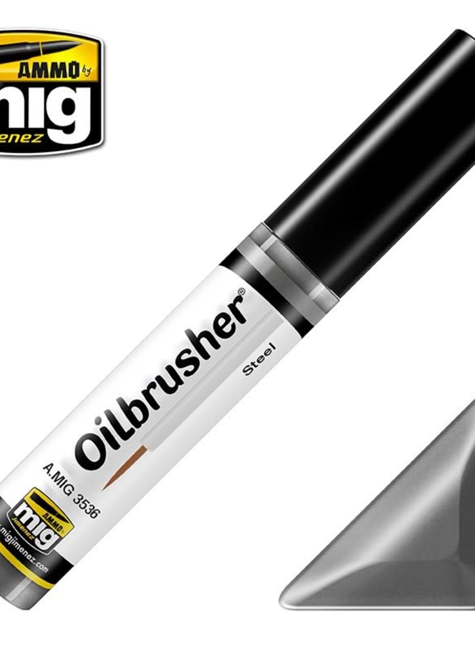 AMMO MIG AMMO MIG 3536 OILBRUSHERS STEEL JAR 10 ML