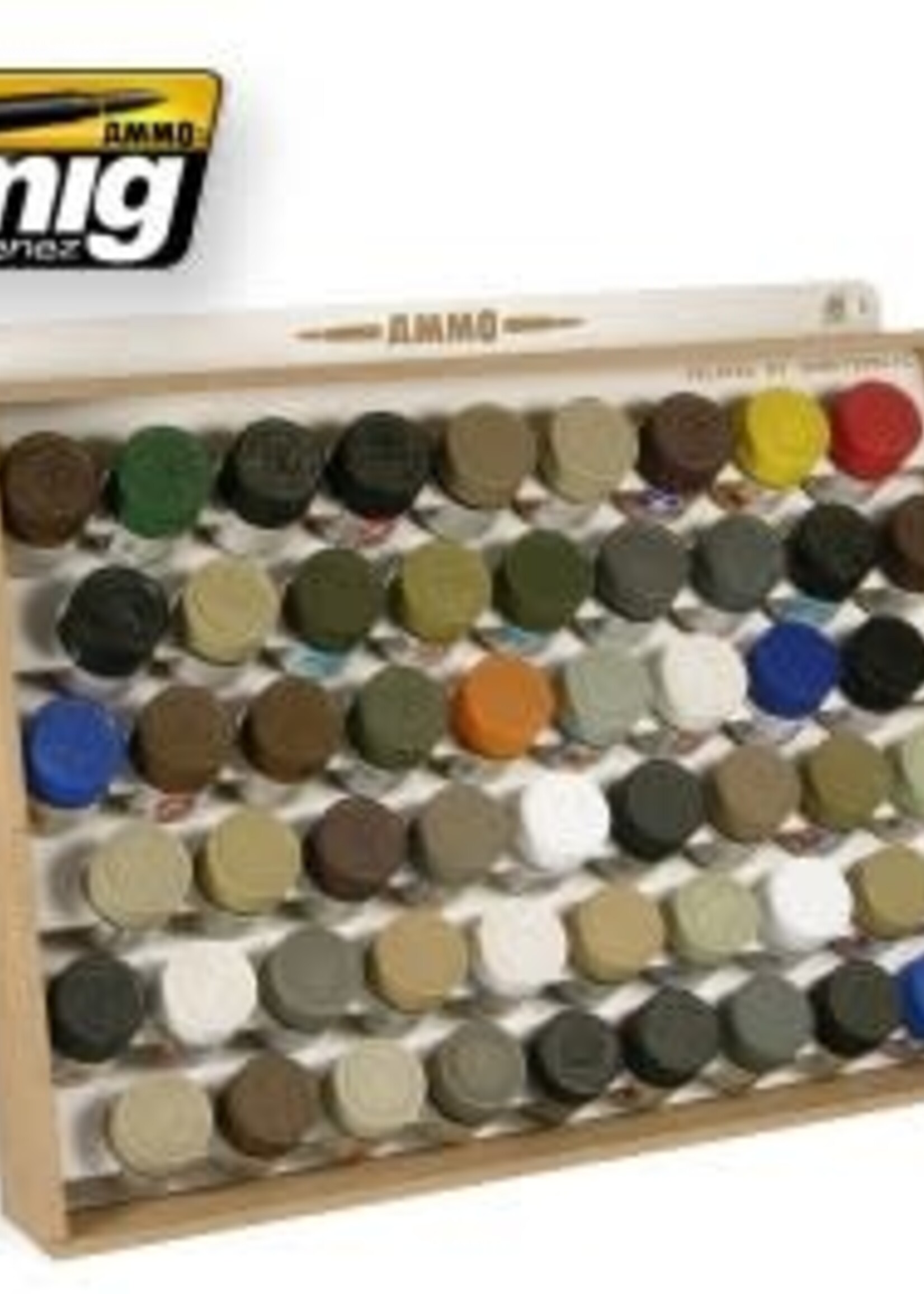 AMMO MIG AMMO MIG 8014 TAMIYA/GUNZESTORAGE SYSTEM 54 BOTTLES 34 MM