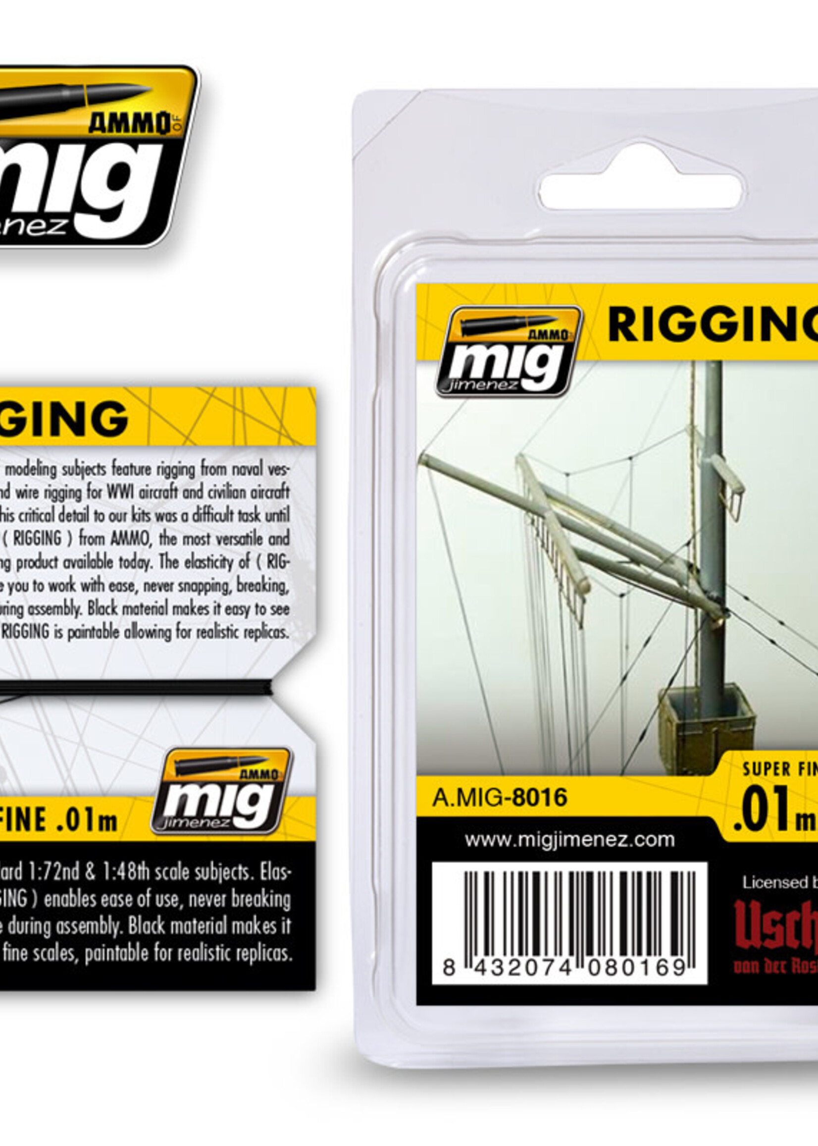 AMMO MIG AMMO MIG 8016 RIGGING - SUPER FINE 0,01 MM 2 METERS