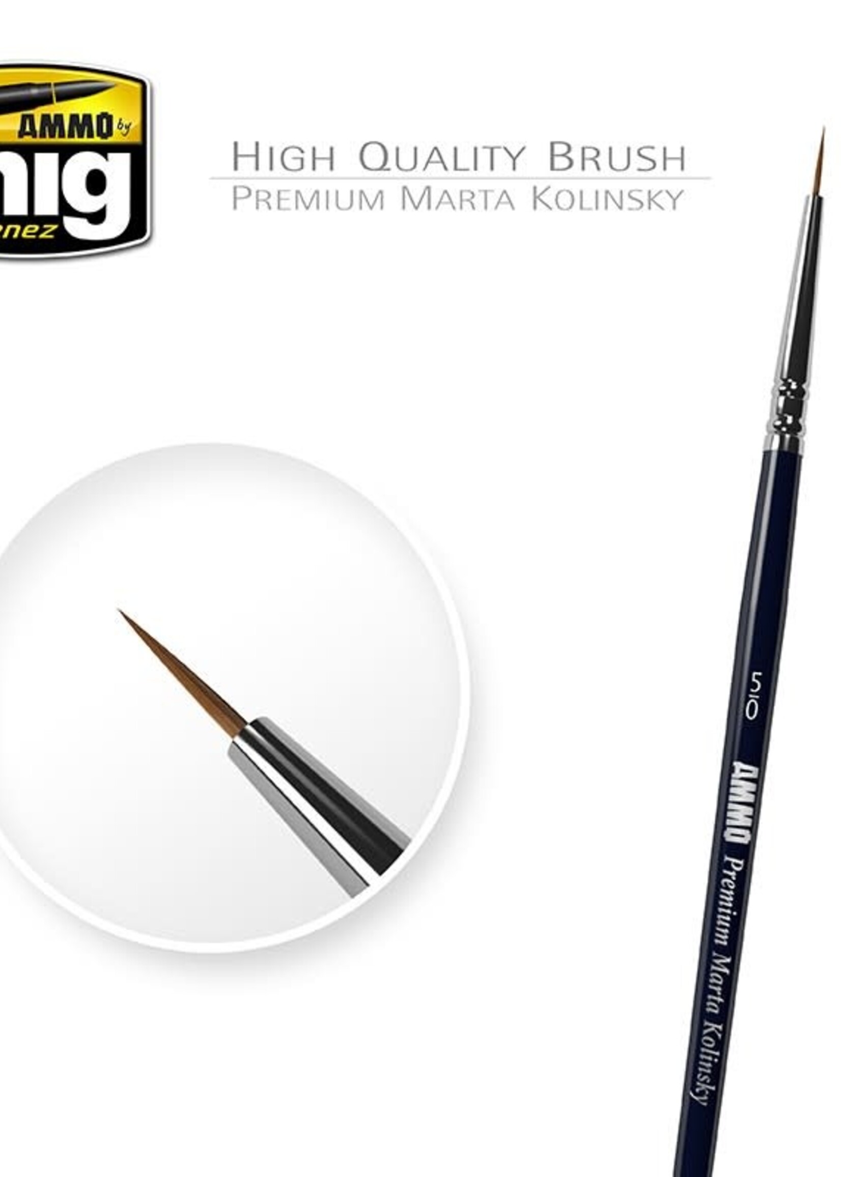 AMMO MIG AMMO MIG 8600 5/0 PREMIUM MARTA KOLINSKY ROUND BRUSH