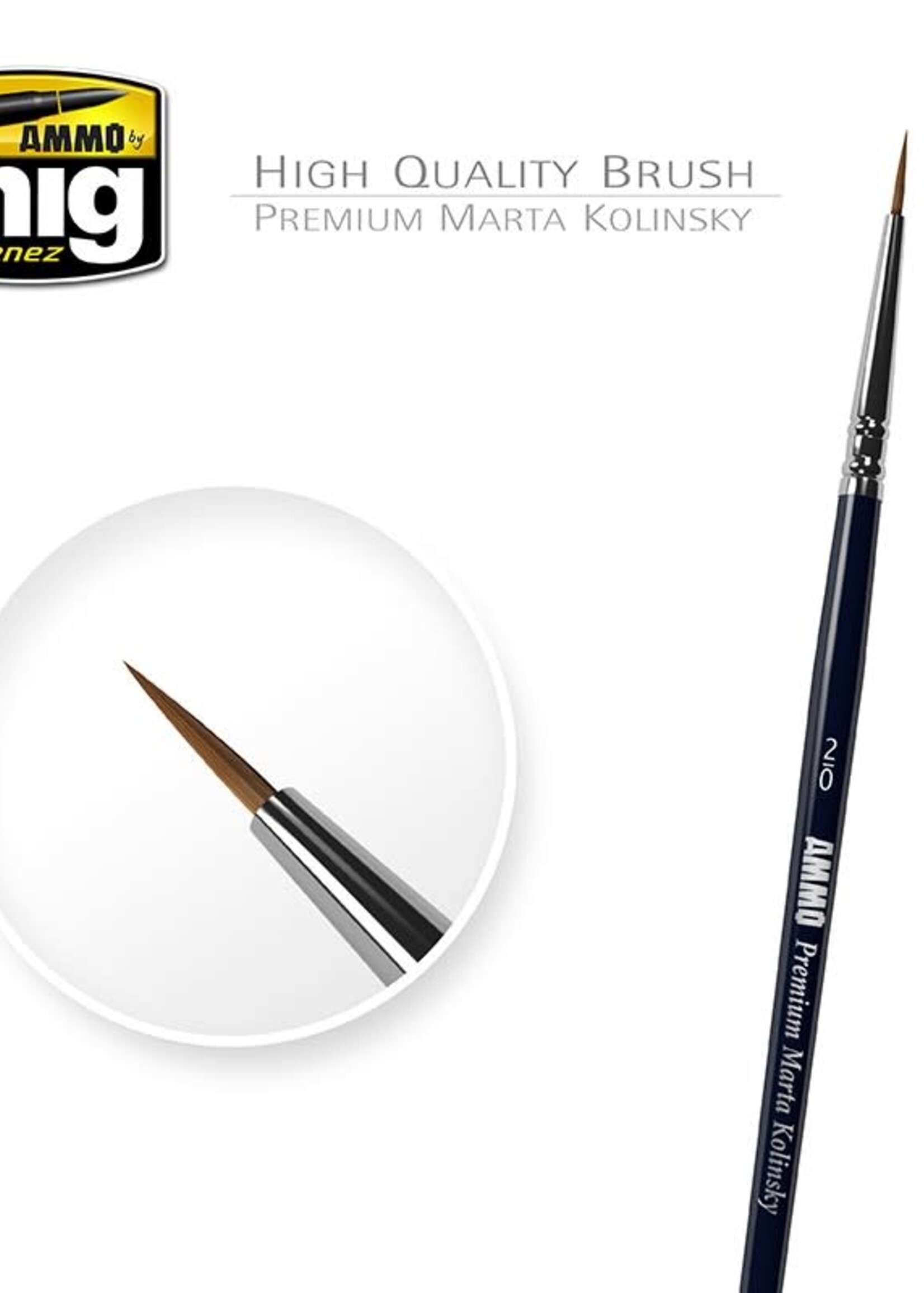 AMMO MIG AMMO MIG 8601 2/0 PREMIUM MARTA KOLINSKY ROUND BRUSH