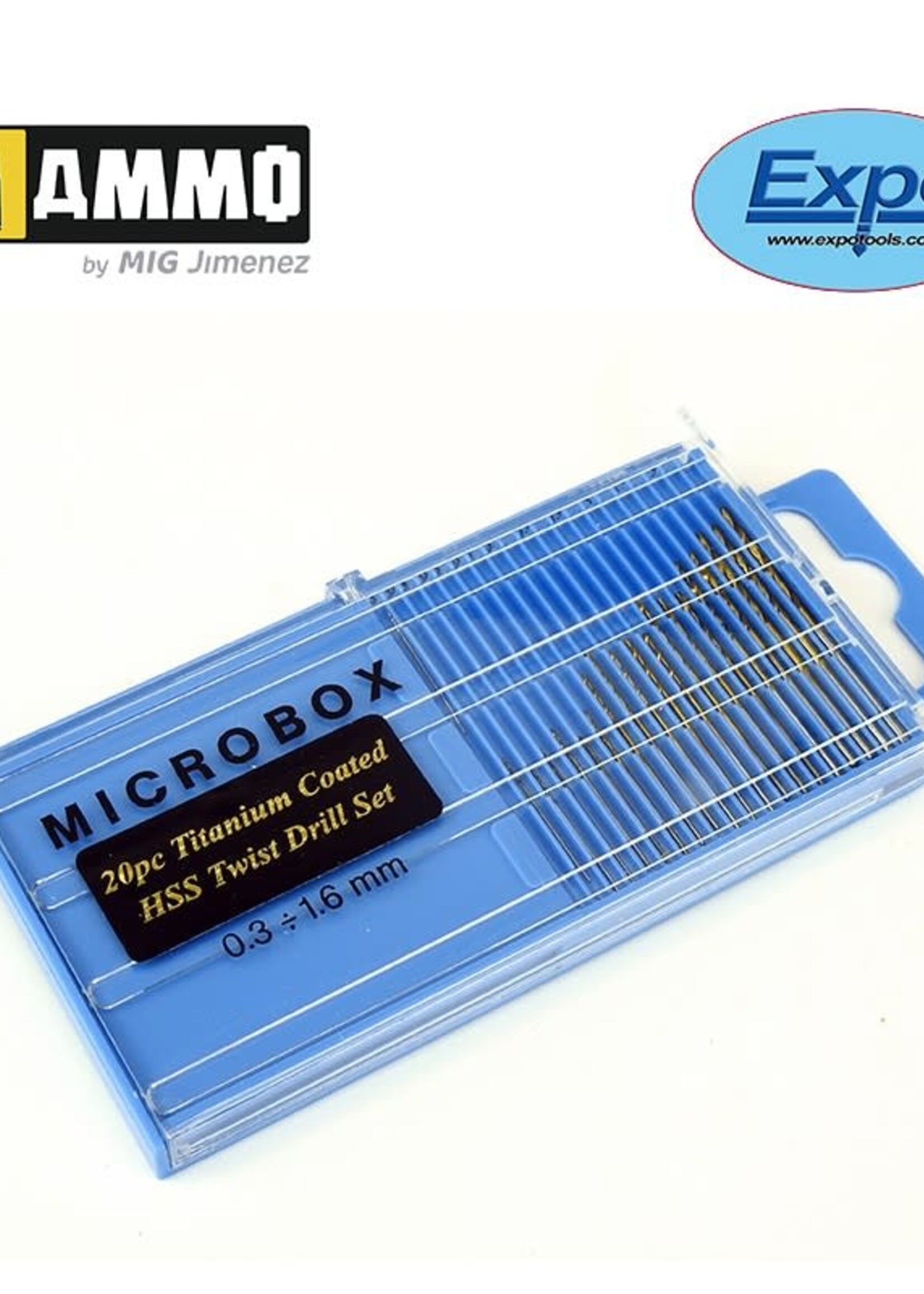 AMMO MIG AMMO MIG -EXPO11533 EXPO 20PC HSS TITANIUM COATED TWIST DRILL SET