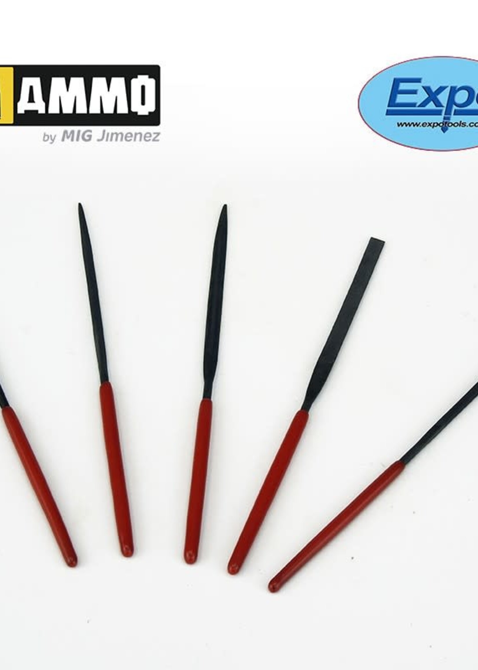 AMMO MIG AMMO MIG -EXPO72535 EXPO 5PC STEEL MINI NEEDLE FILES IN WALLET