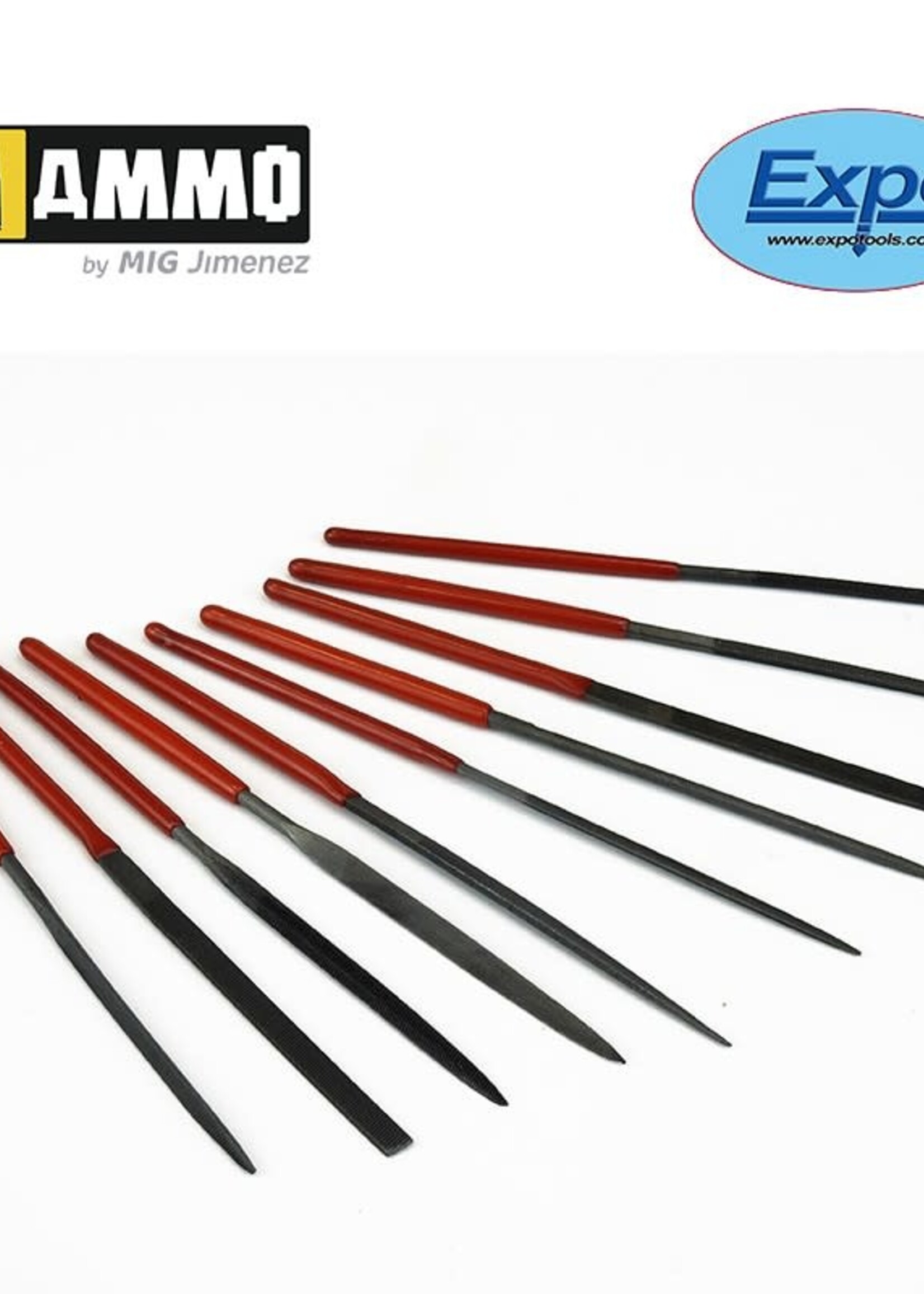 AMMO MIG AMMO MIG -EXPO72536 EXPO 10PC MINI FILE SET 2 X 100MM IN WALLET
