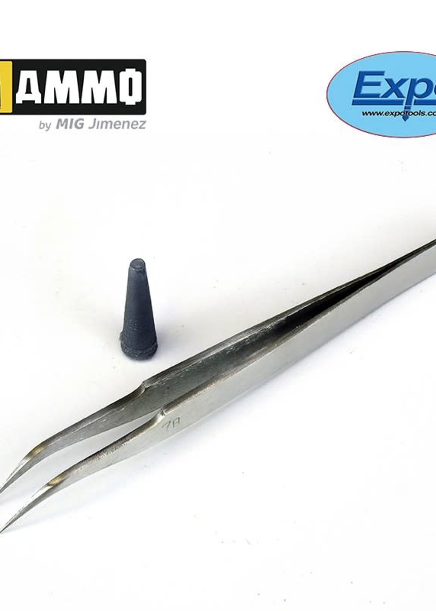 AMMO MIG AMMO MIG -EXPO79007 EXPO STAINLESS TWEEZER NO 7 CURVED