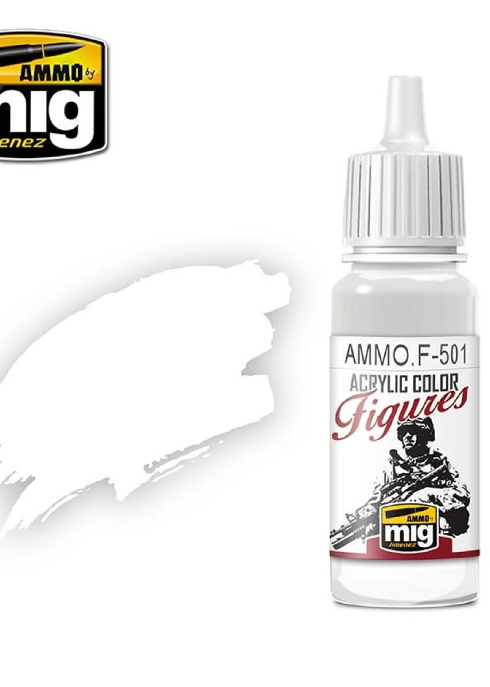 AMMO MIG AMMO MIG -F501 FIGURES PAINTS WHITE FOR FIGURES JAR 17ML