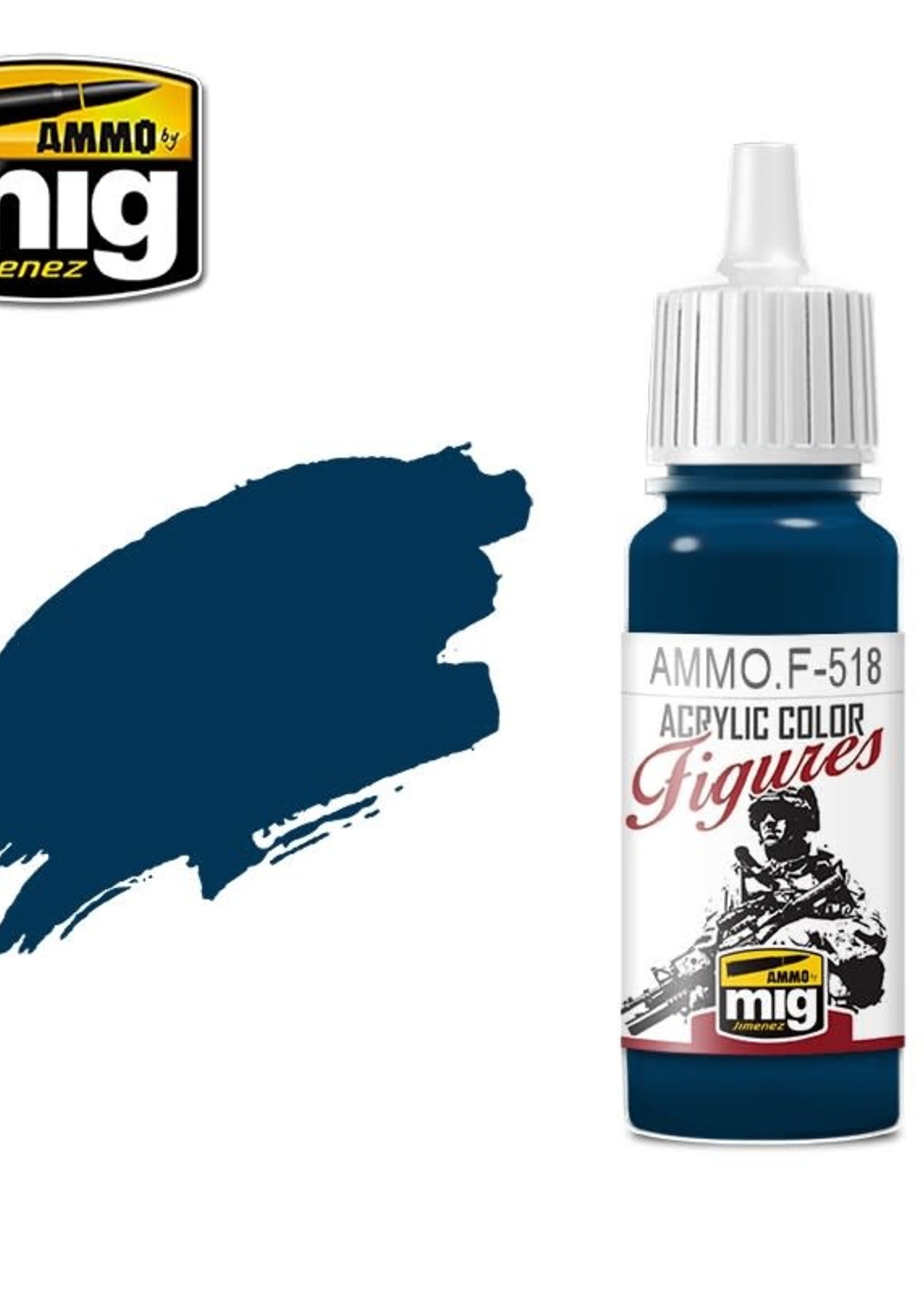 AMMO MIG AMMO MIG -F518 FIGURES PAINTS MARINE BLUE JAR 17ML