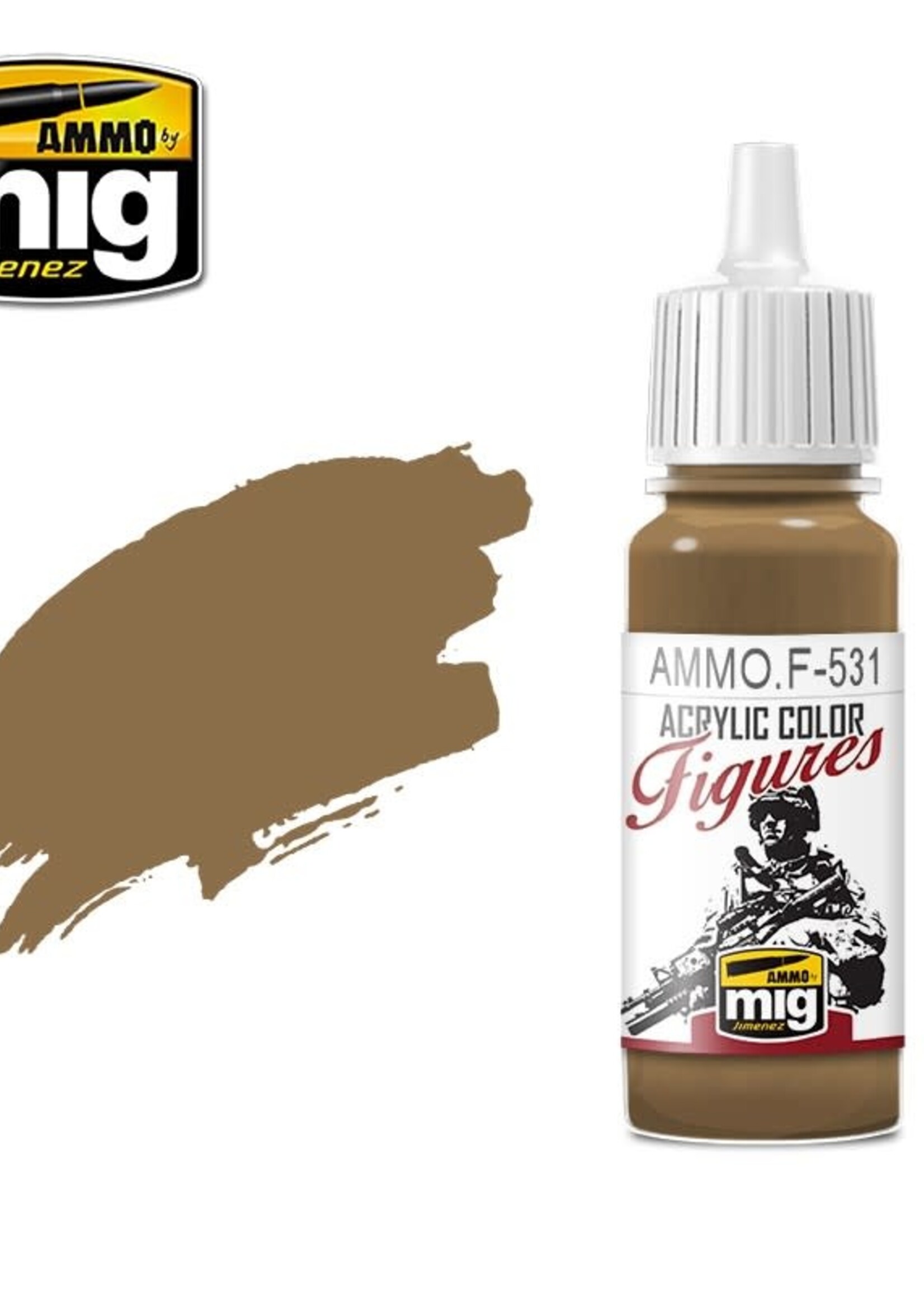 AMMO MIG AMMO MIG -F531 FIGURES PAINTS LIGHT BROWNÃ‚Â Ã‚Â  JAR 17ML
