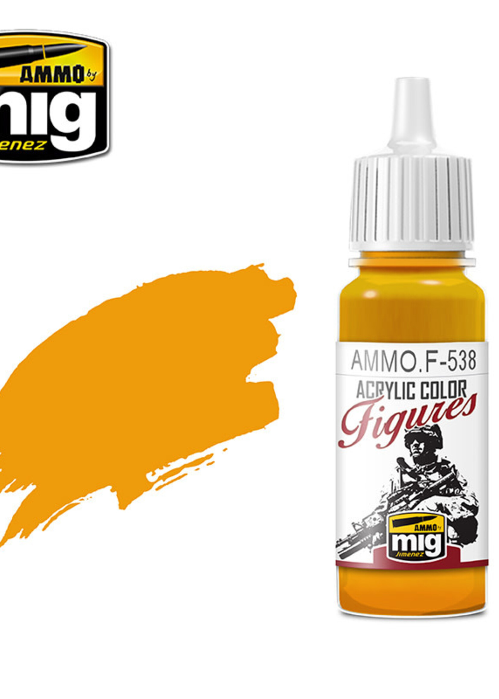 AMMO MIG AMMO MIG -F538 FIGURES PAINTS BRIGHT ORANGE JAR 17ML (4/21) *