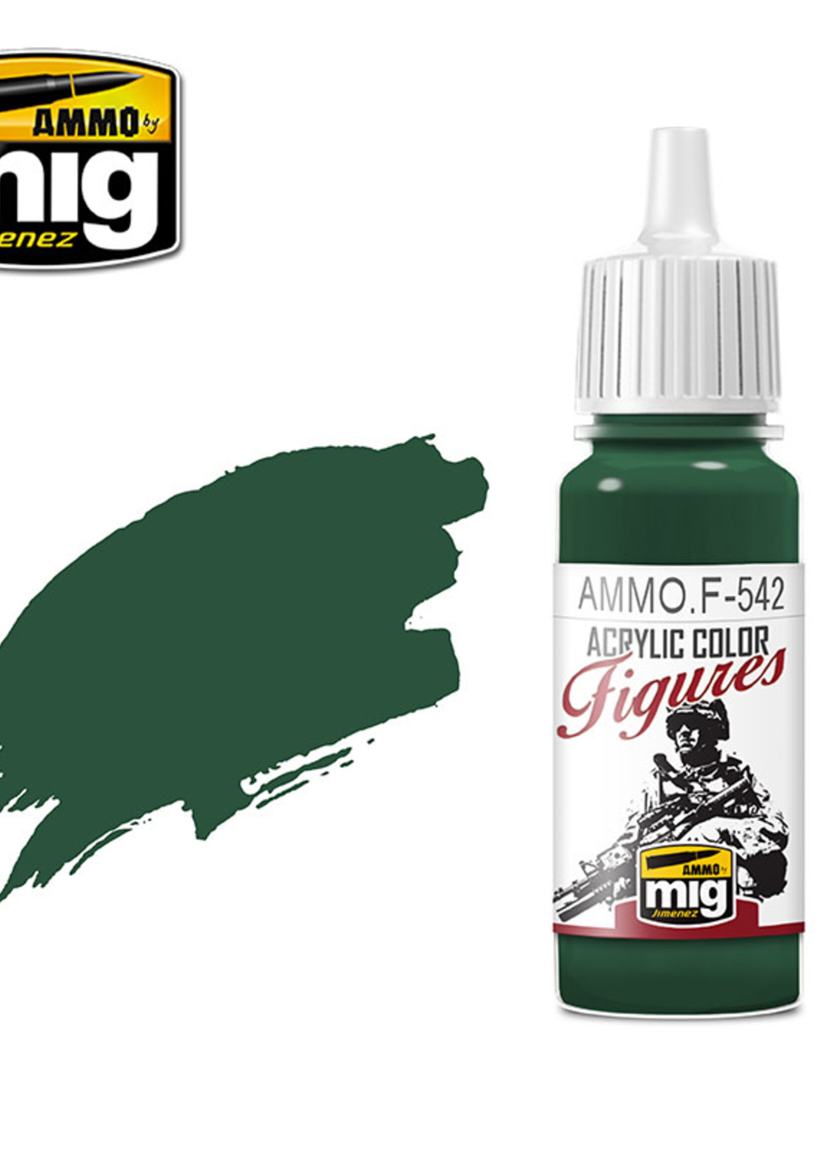 AMMO MIG AMMO MIG -F542 FIGURES PAINTS PHATLO GREEN JAR 17ML (4/21) *