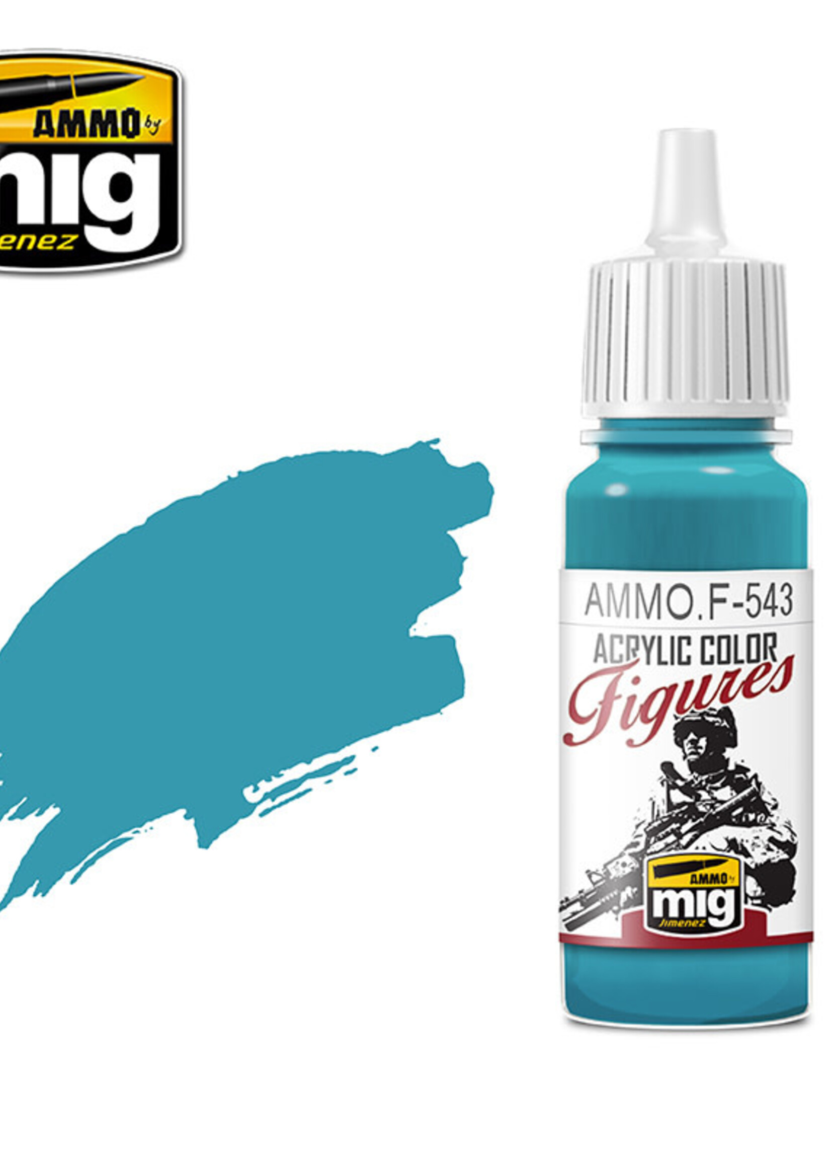 AMMO MIG AMMO MIG -F543 FIGURES PAINTS GREEN BLUE JAR 17ML (4/21) *
