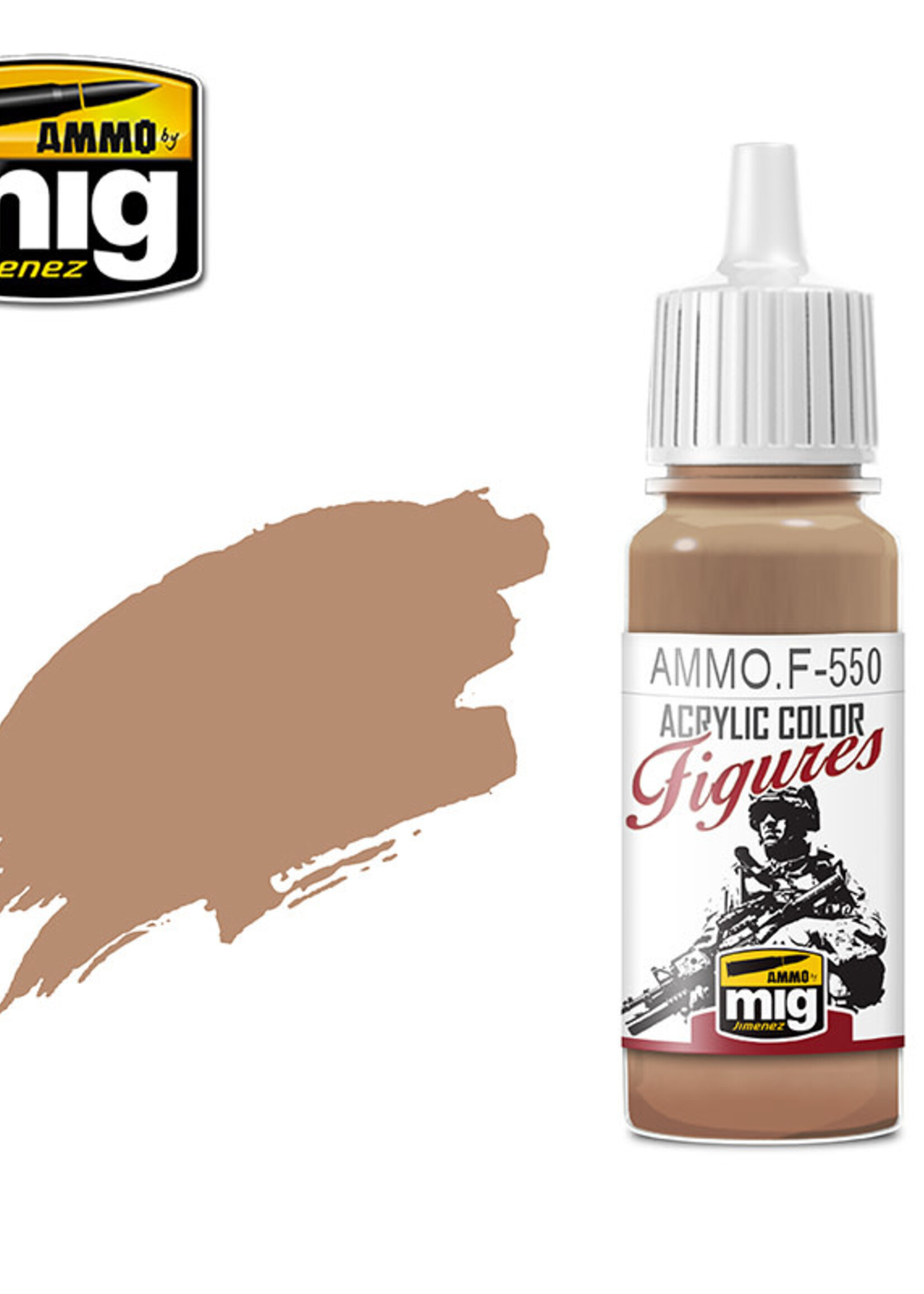 AMMO MIG AMMO MIG -F550 FIGURES PAINTS WARM SKIN TONE JAR 17ML (4/21) *0117
