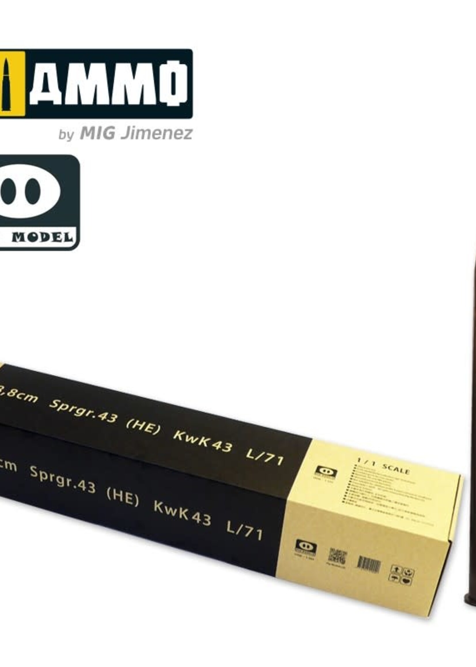 AMMO MIG AMMO MIG -PMODEL004 1/1 8.8CM SPRGR 43 HE KWK43 L71