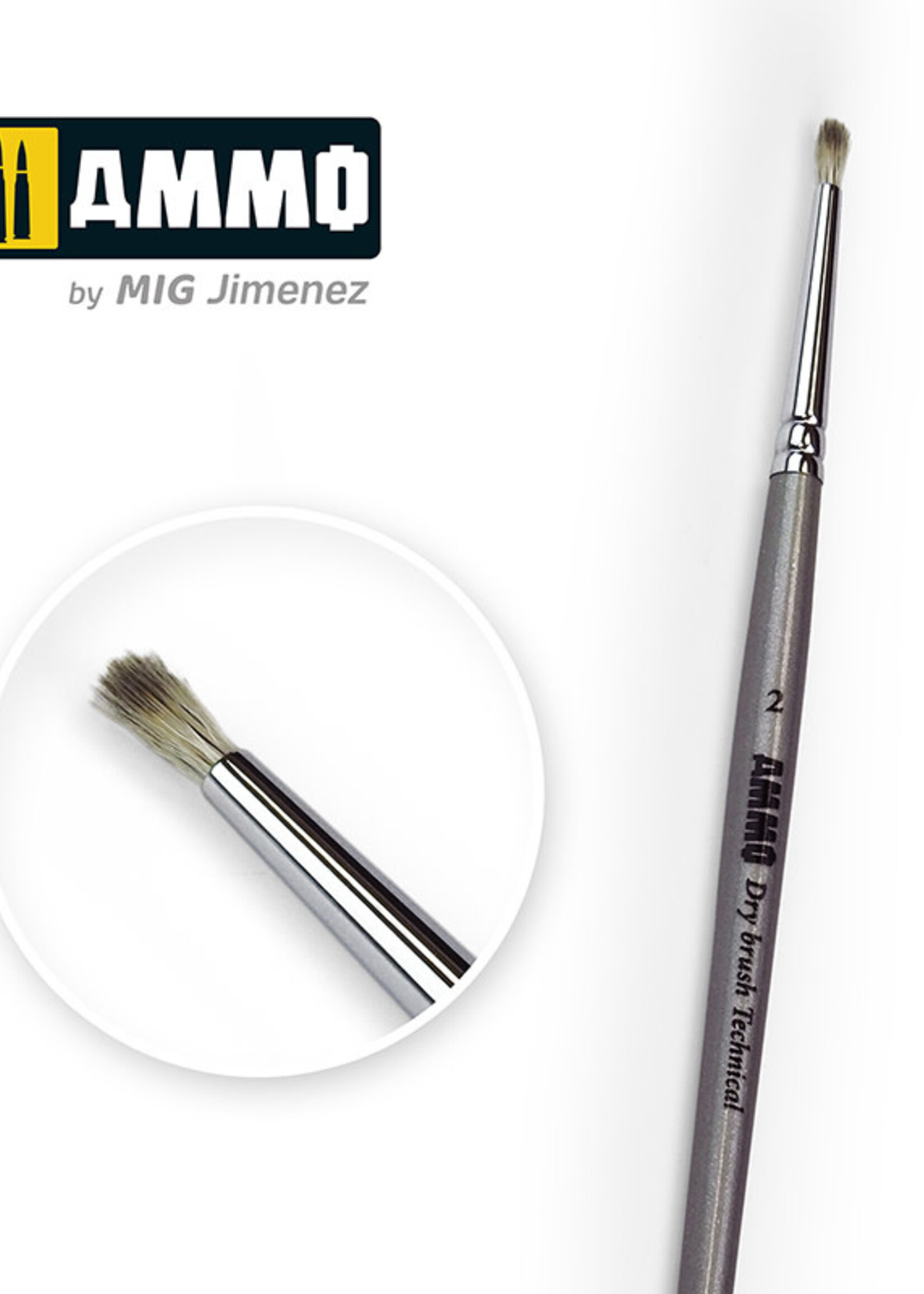 AMMO MIG AMMO MIG 8700 Drybrush kwast Nr.2