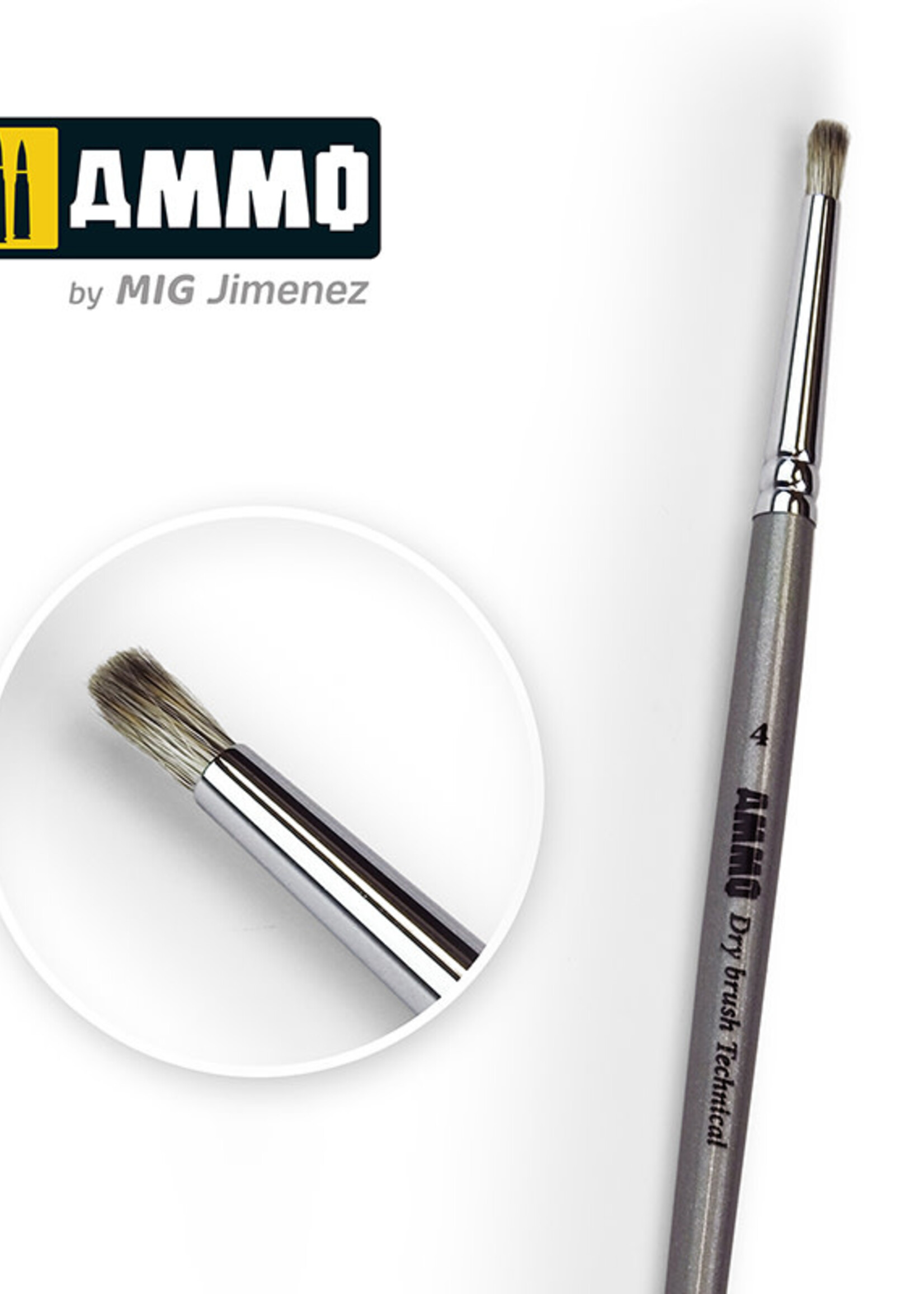 AMMO MIG AMMO MIG 8701 Drybrush kwast Nr. 4