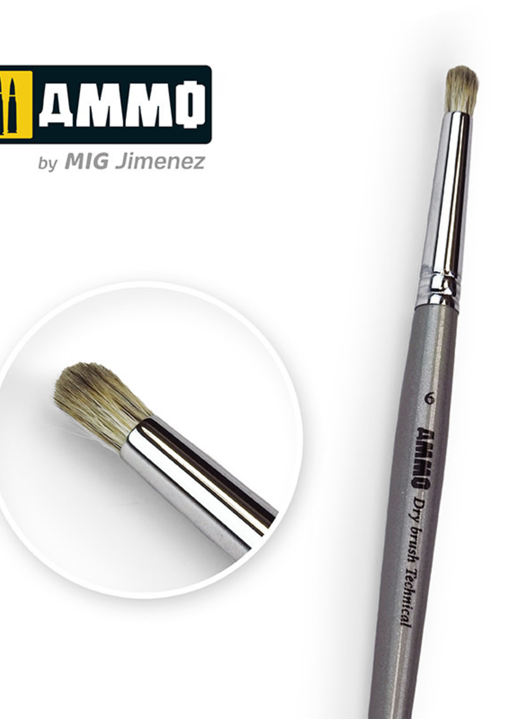 AMMO MIG AMMO MIG 8702 Drybrush kwast Nr.6