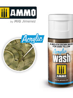 AMMO MIG AMMO MIG 0700 ACRYLIC WASH BROWN WASH FOR DARK YELLOW JAR 15 ML
