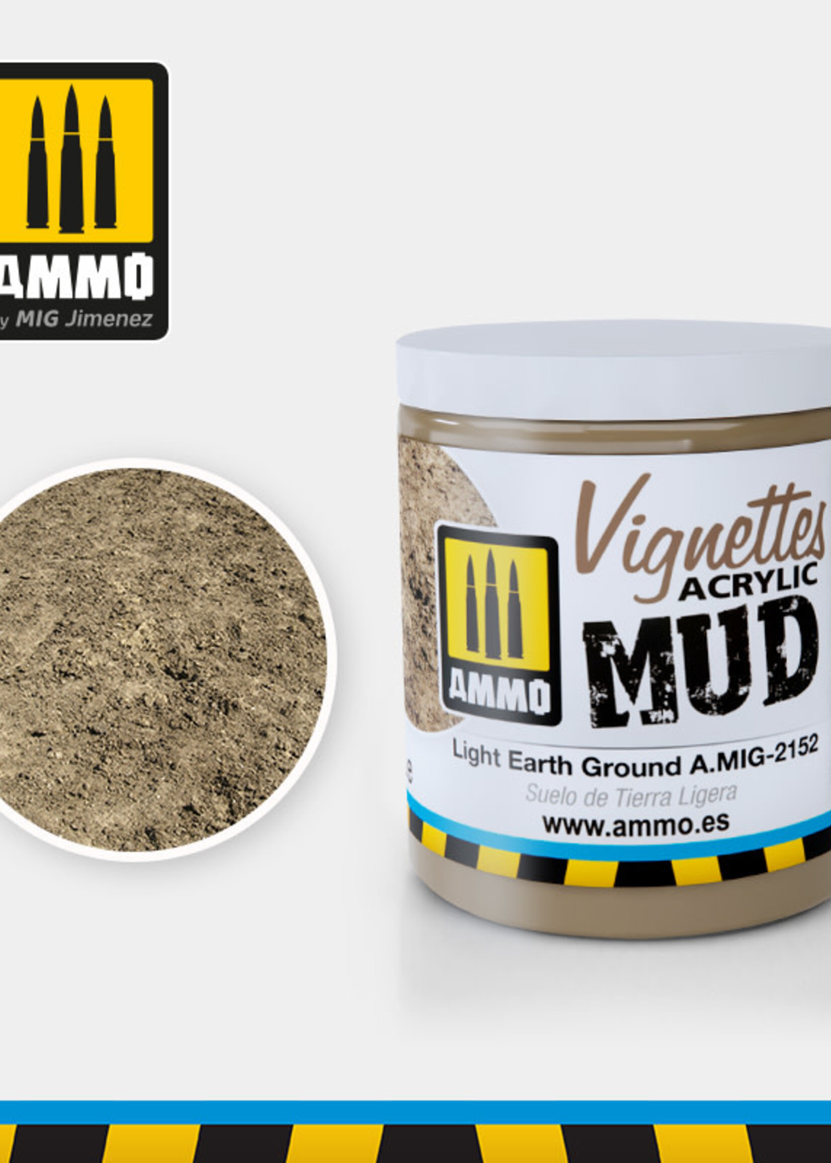 AMMO MIG AMMO MIG 2152 VIGNETTES ACRYLIC LIGHT EARTH GROUND 1 JAR 100ML