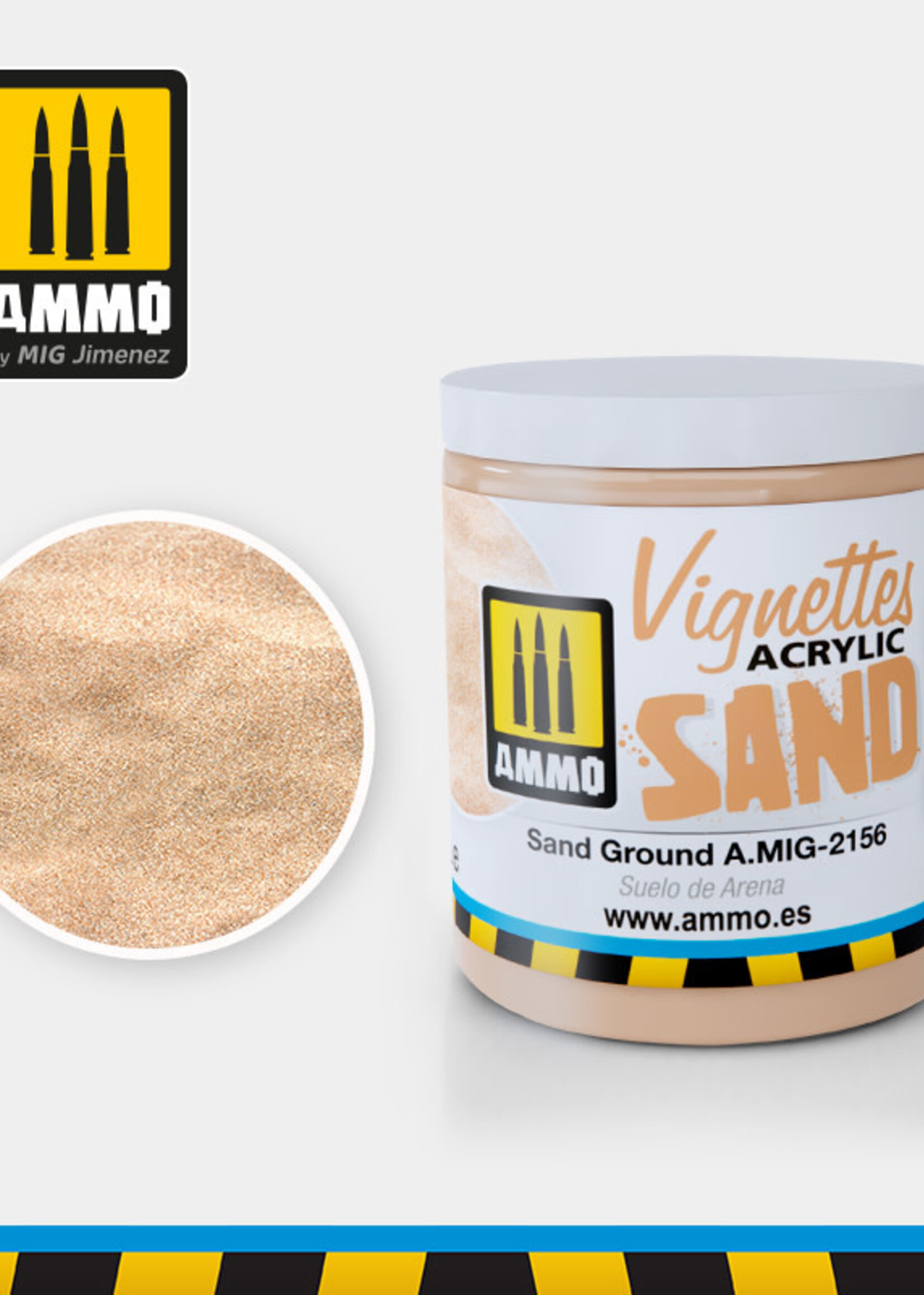 AMMO MIG AMMO MIG 2156 VIGNETTES ACRYLIC SAND GROUND 1 JAR 100ML