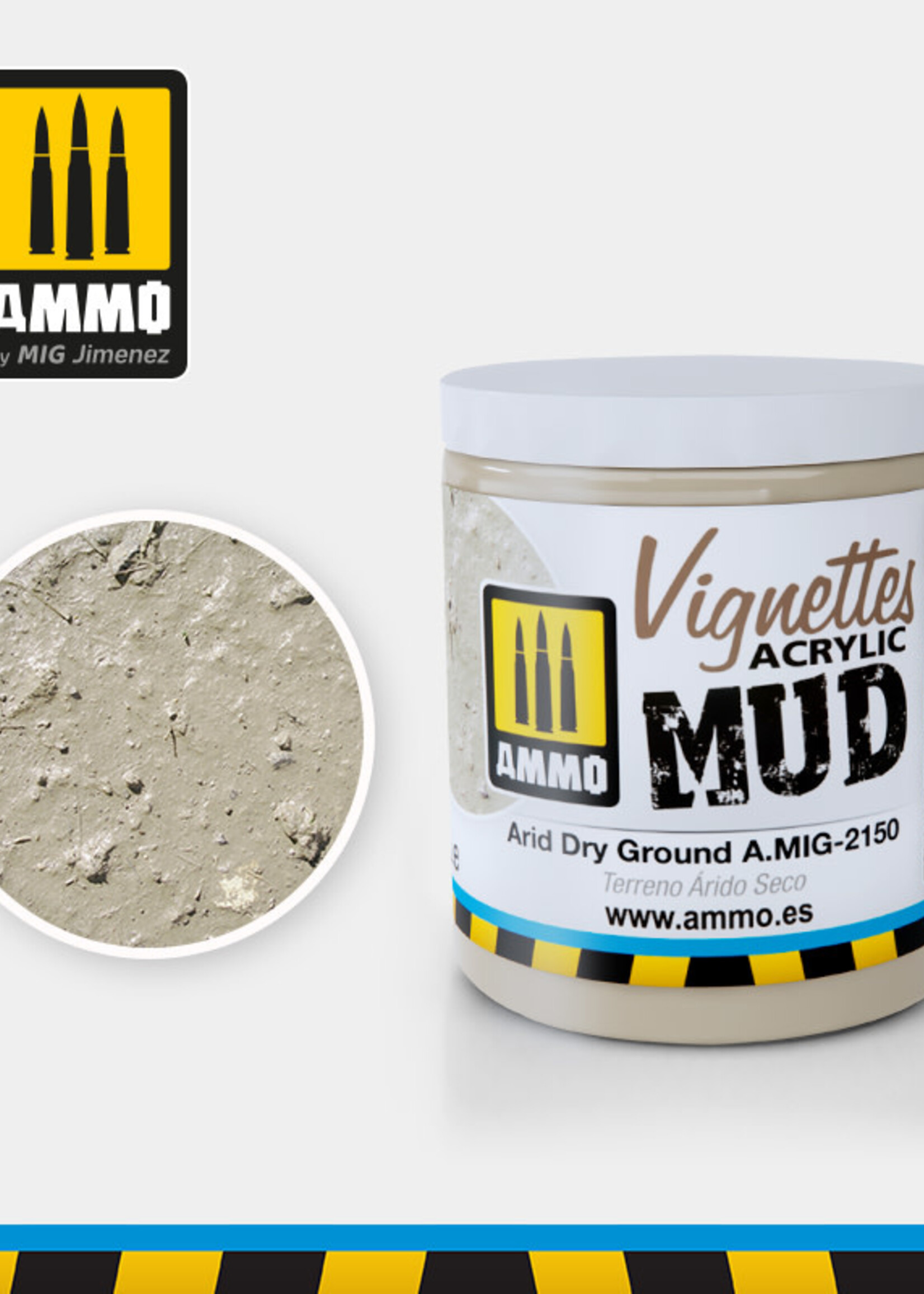 AMMO MIG AMMO MIG 2150 VIGNETTES ACRYLIC ARID DRY GROUND 1 JAR 100ML