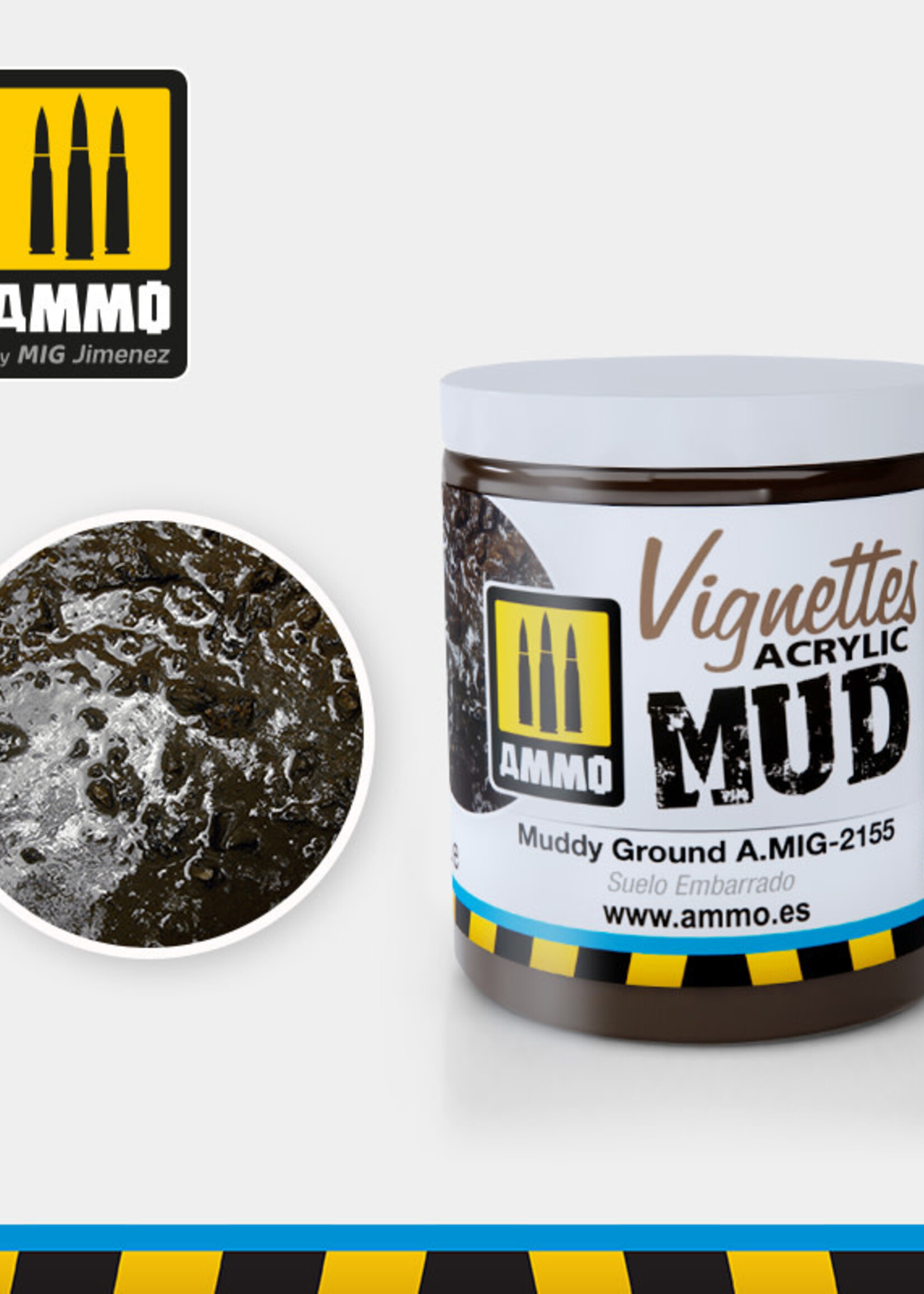 AMMO MIG AMMO MIG 2155 VIGNETTES ACRYLIC MUDDY GROUND 1 JAR 100ML