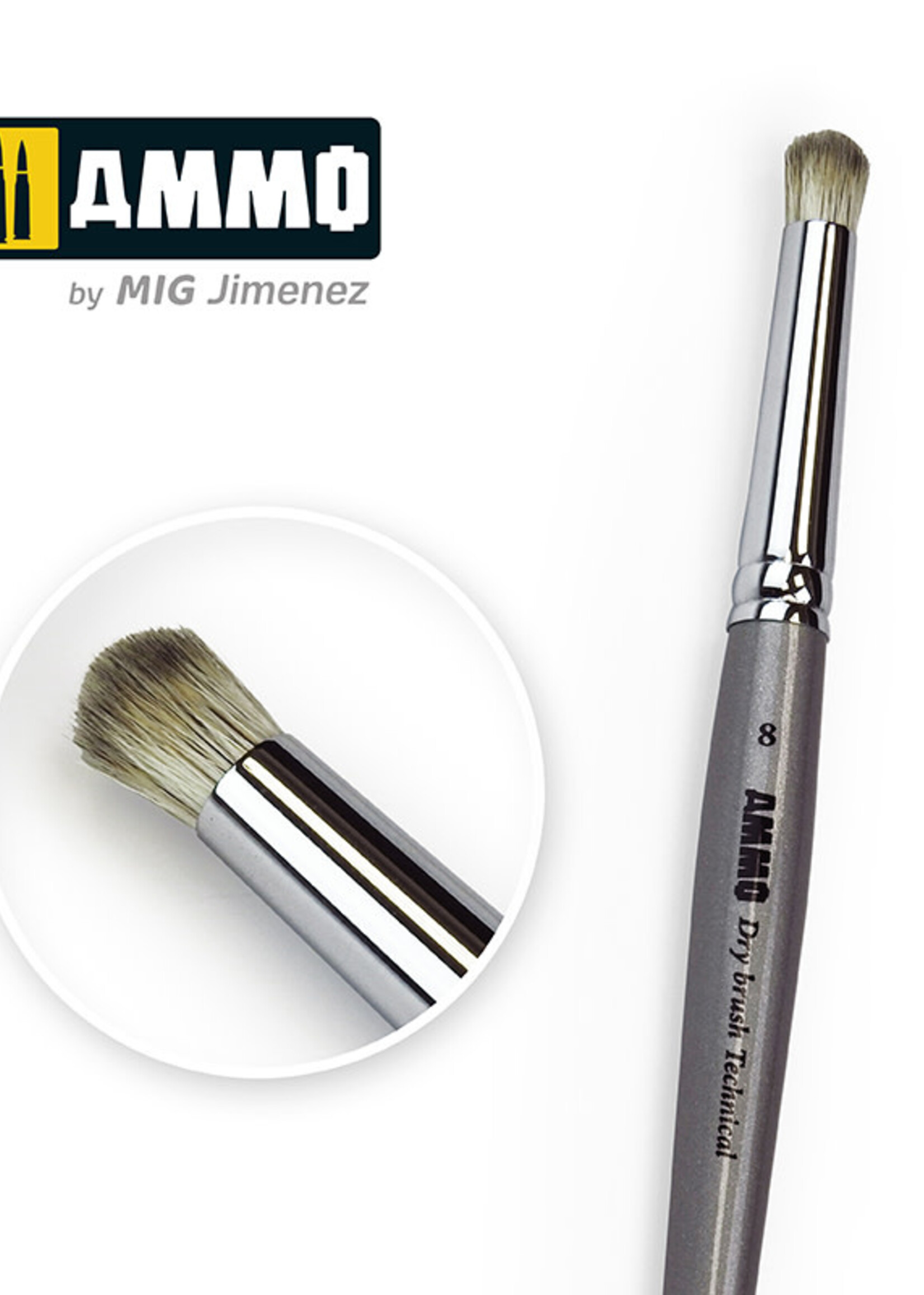 AMMO MIG AMMO MIG 8703DRYBRUSH NO. 8 TECHNICAL BRUSH