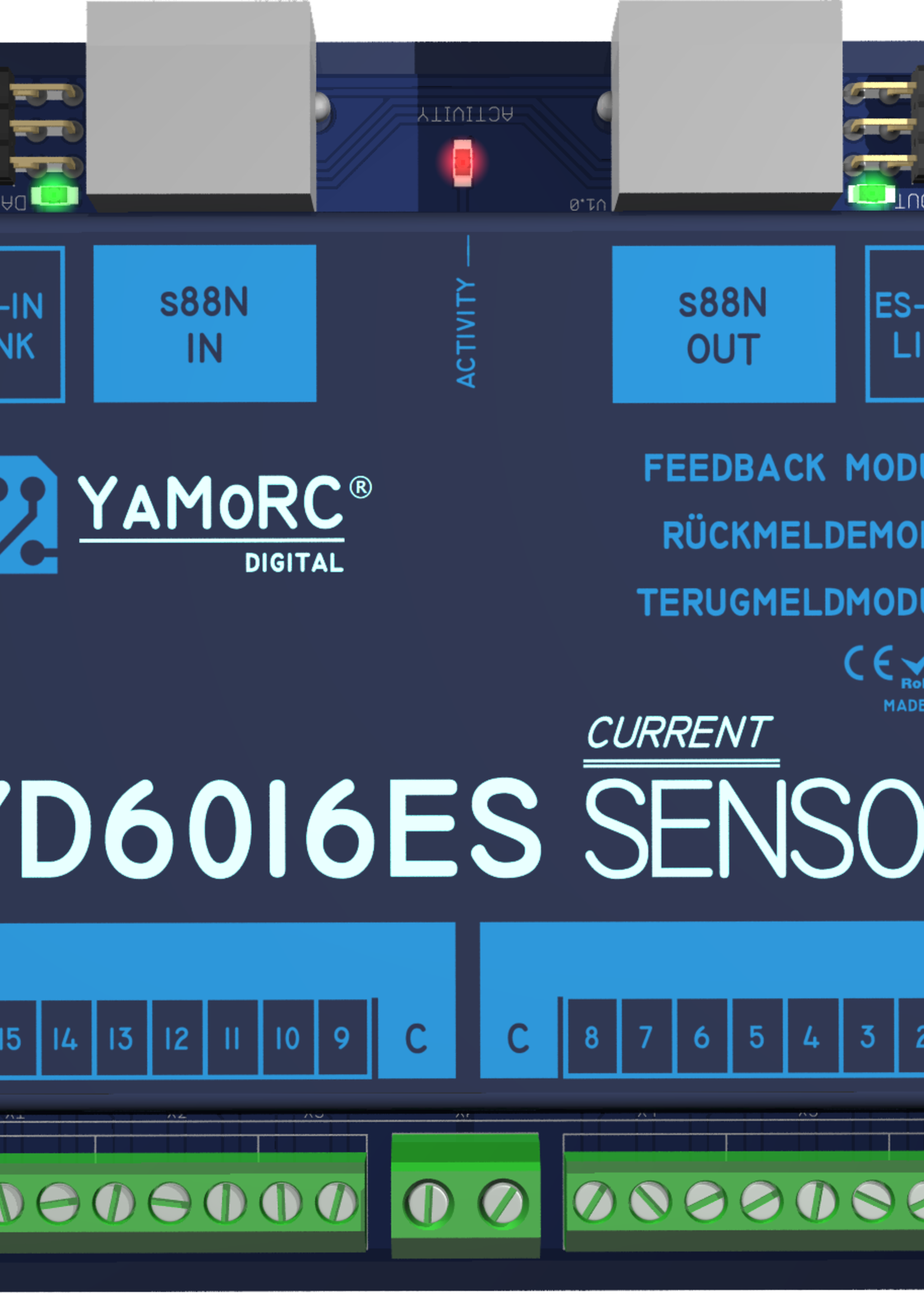 YaMoRC YaMoRC YD6016ES-CS Rückmeldemodul 16x S88N, Stromerkennung (CS)