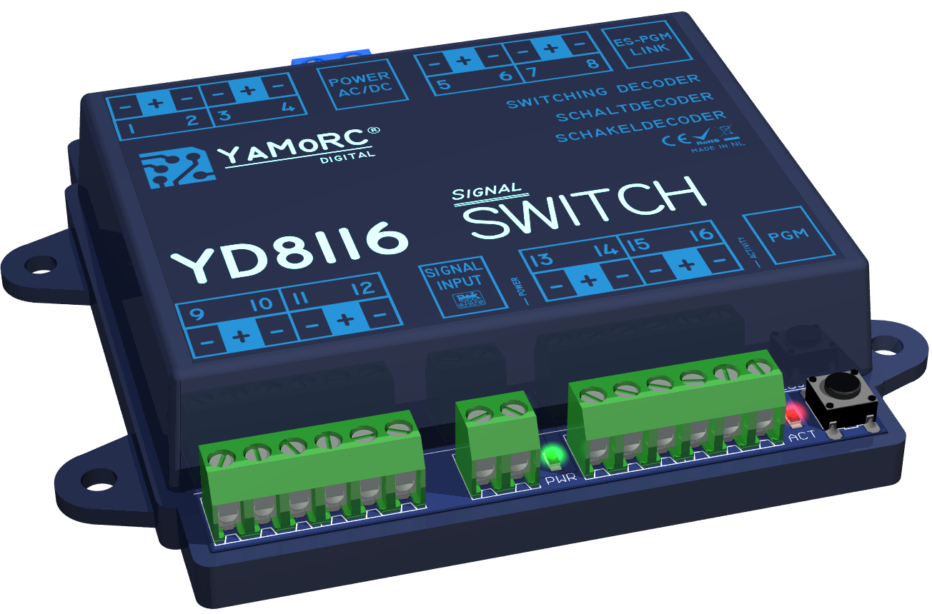 YaMoRC YD8116 Signal and light decoder Dombrug Train Support