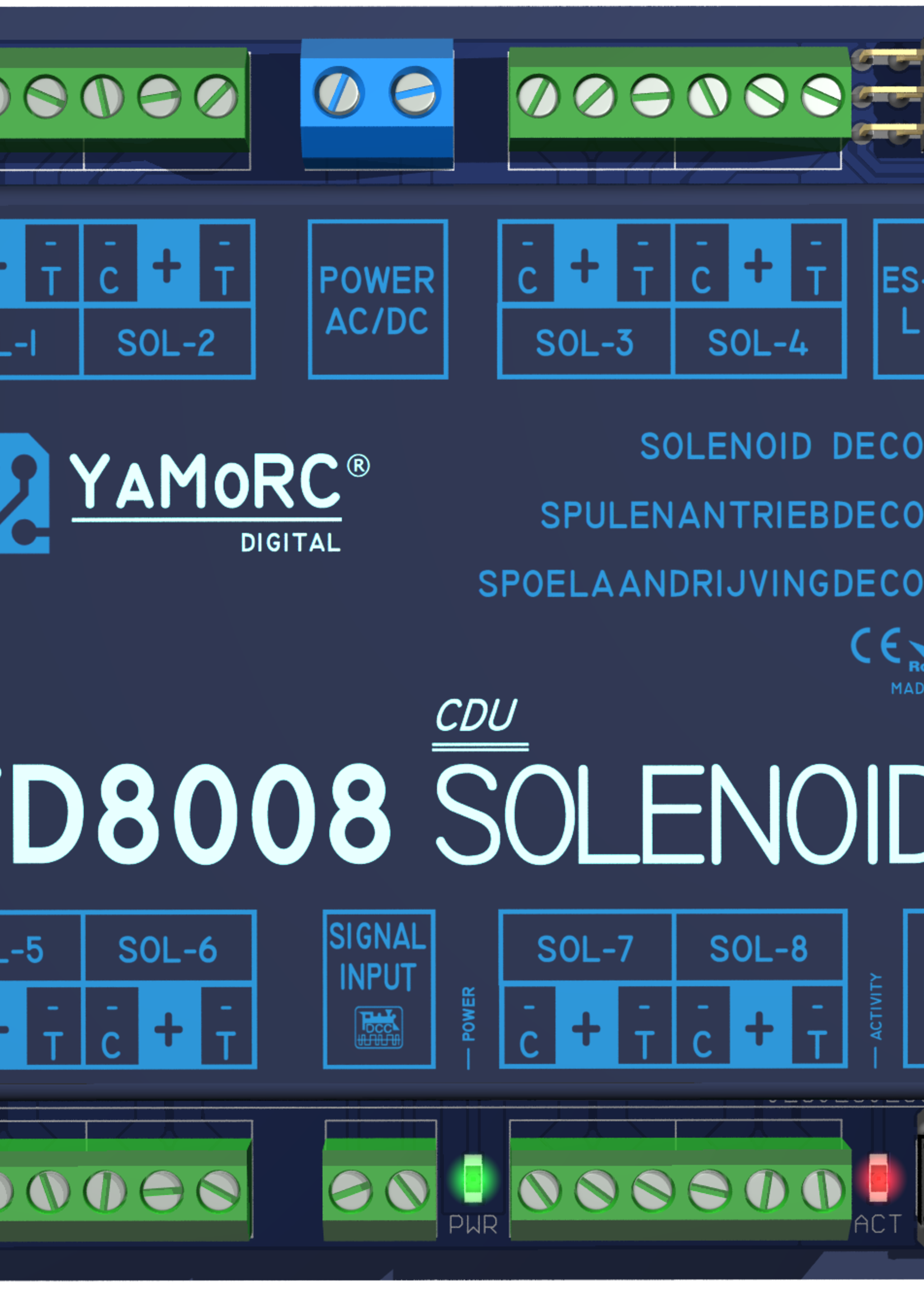 YaMoRC YaMoRC YD8008 Schakeldecoder 8x Magneetspoelaandrijving