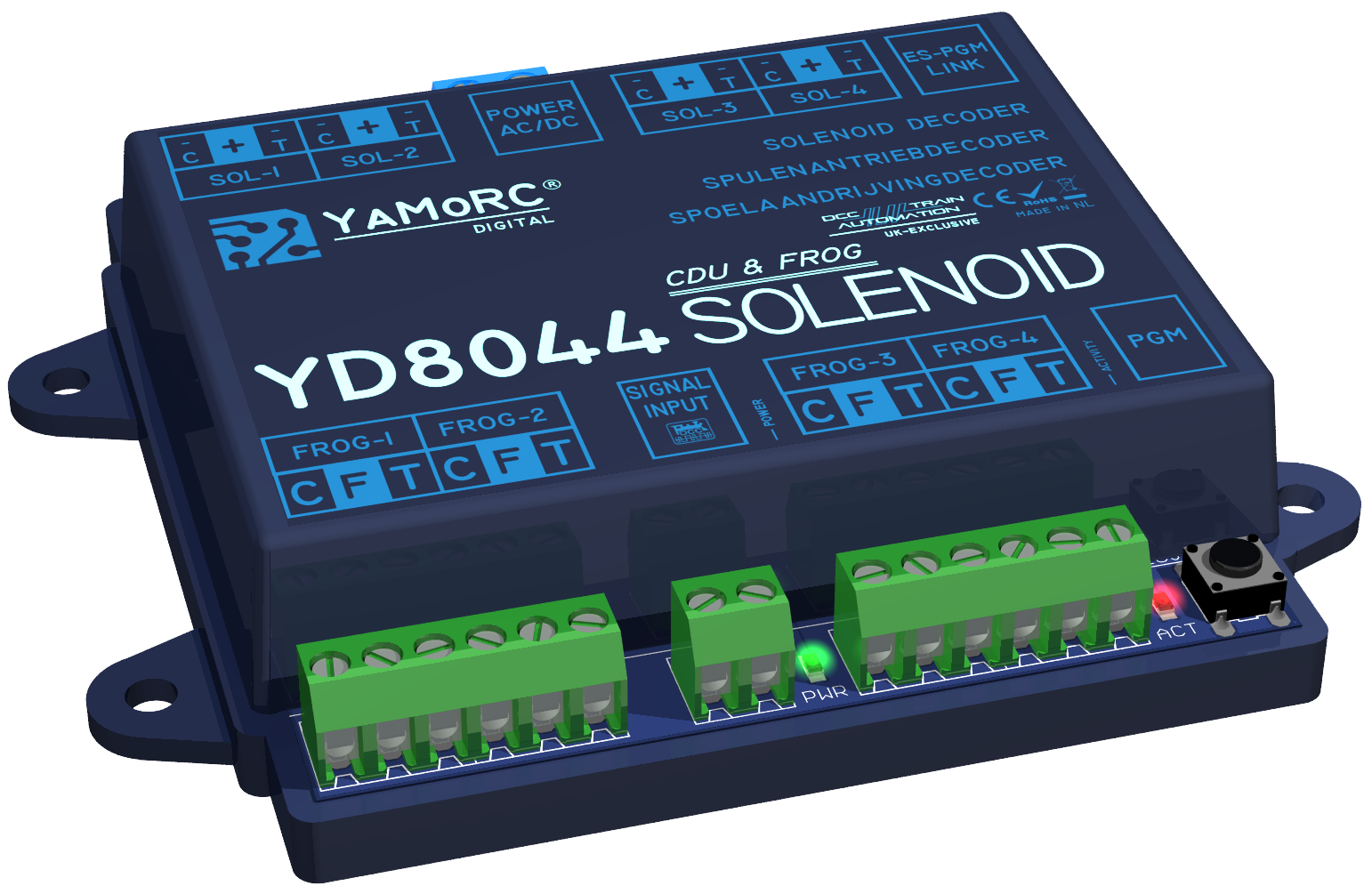 YaMoRC YD8044 Schaltdecoder 4x Magnetspulenantrieb mit Mittelstückpolarisierung