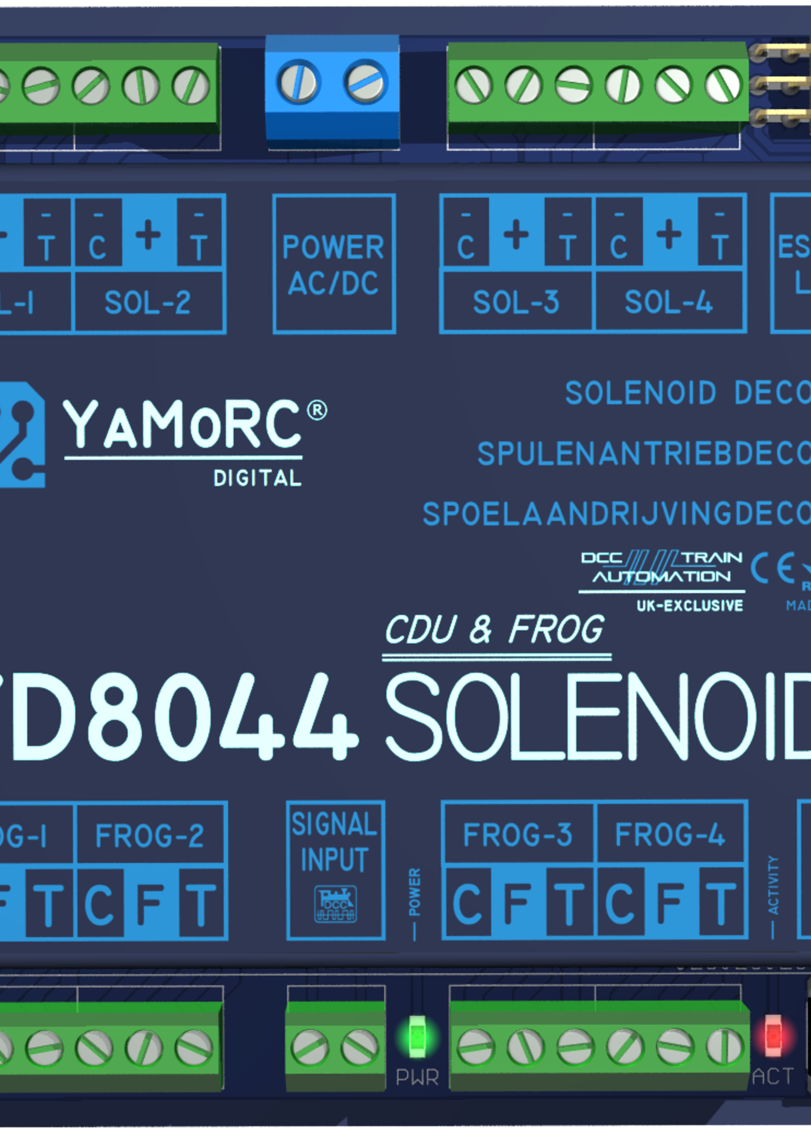 YaMoRC YaMoRC YD8044 Schakeldecoder 4x Magneetspoelaandrijving met hartstukpolarisatie