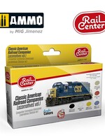 AMMO MIG AMMO MIG R-1007 CL. AMERICAN RAILROAD COMPANIES LOC VOL.1 15ML 6 JARS