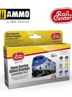AMMO MIG AMMO MIG R-1008 CL. AMERICAN RAILROAD COMPANIES LOC VOL.2 15ML 6 JARS