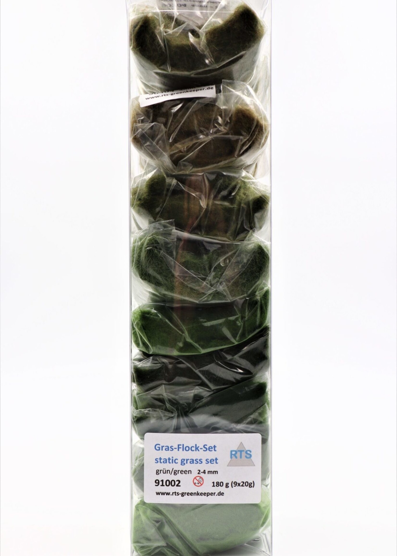 RTS Greenkeeper RTS 91002  Gras-Flock-Set grün 2-4 mm 180 g (9x20g)