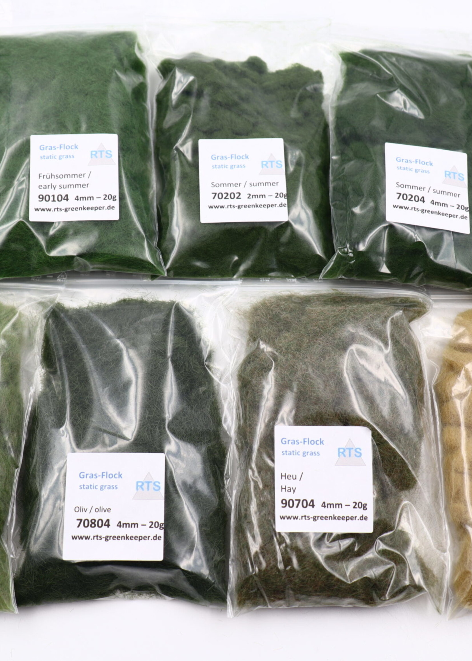 RTS Greenkeeper RTS 91023  Gras-Flock-Set Sommer 4-6 mm 180 g (9x20g)