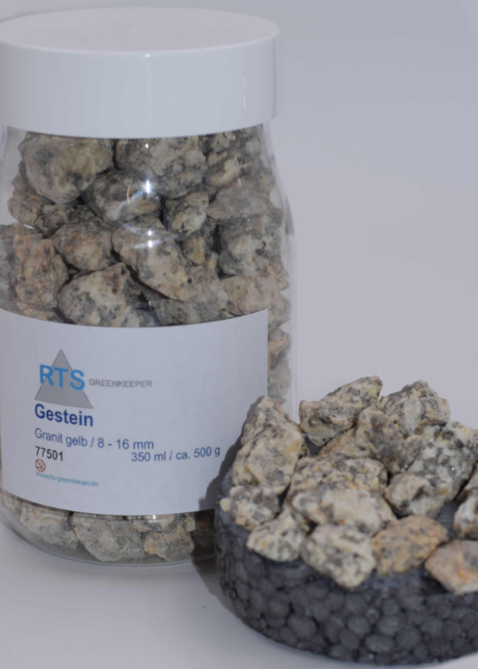 RTS Greenkeeper RTS 77501  Gestein Granit gelb - 8-16 mm 350 ml Behälter = ca. 500 g