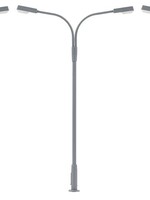 FALLER 180120 1/87 LED-LANTAARNPAAL 2 ARMEN KOUD WIT 3 STUKS (7/23) *