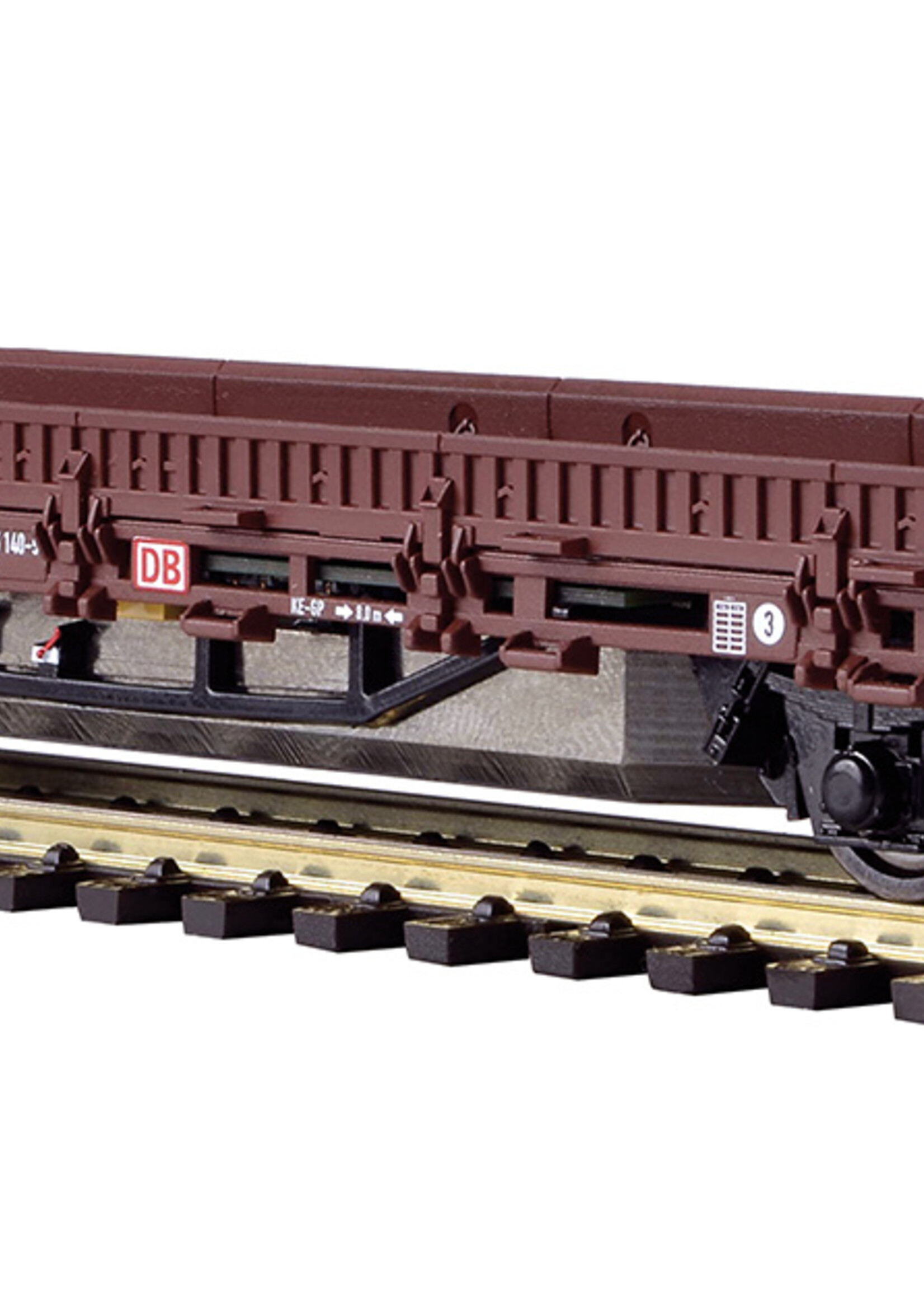 VIESSMANN VIESSMANN 02310 H0 Niederbordwagen mit Antrieb, braun, 2