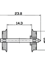 ROCO Roco 40180 DC-Radsatz 10mm KMB